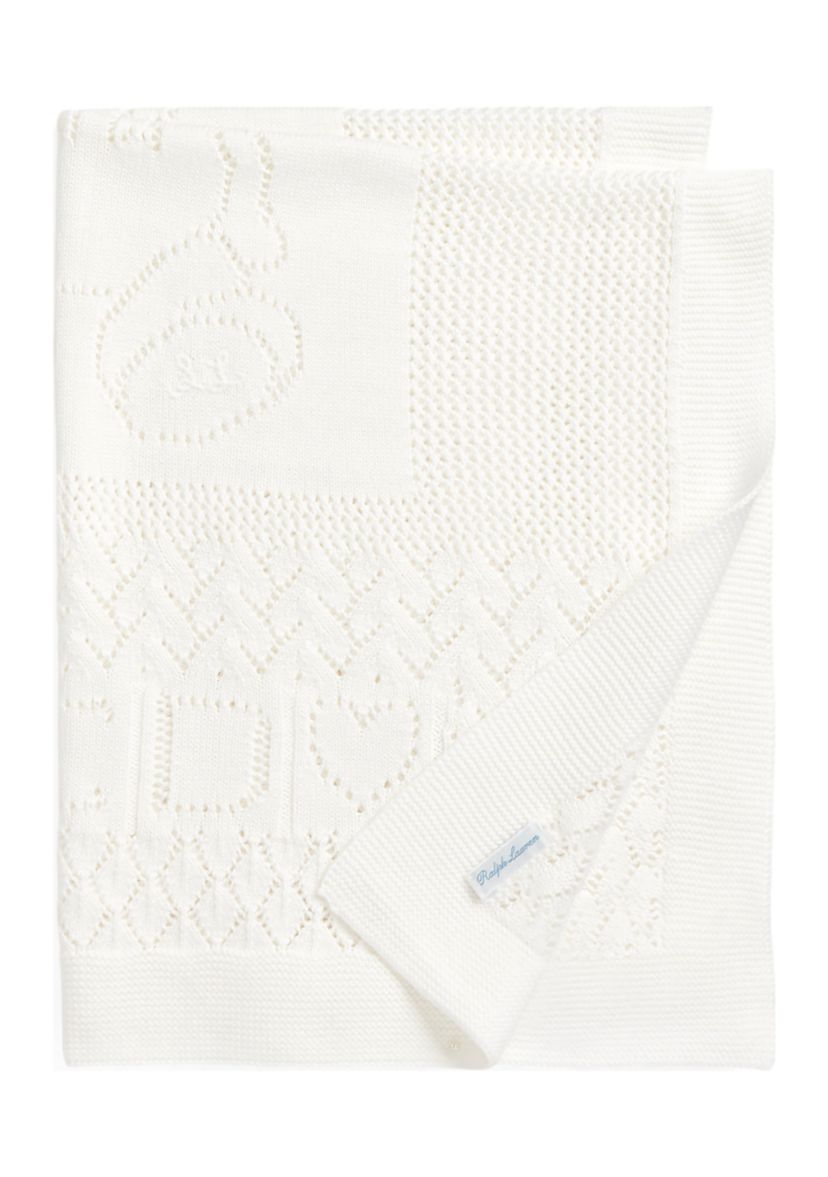 Baby Boys Pointelle Knit Organic Cotton Blanket