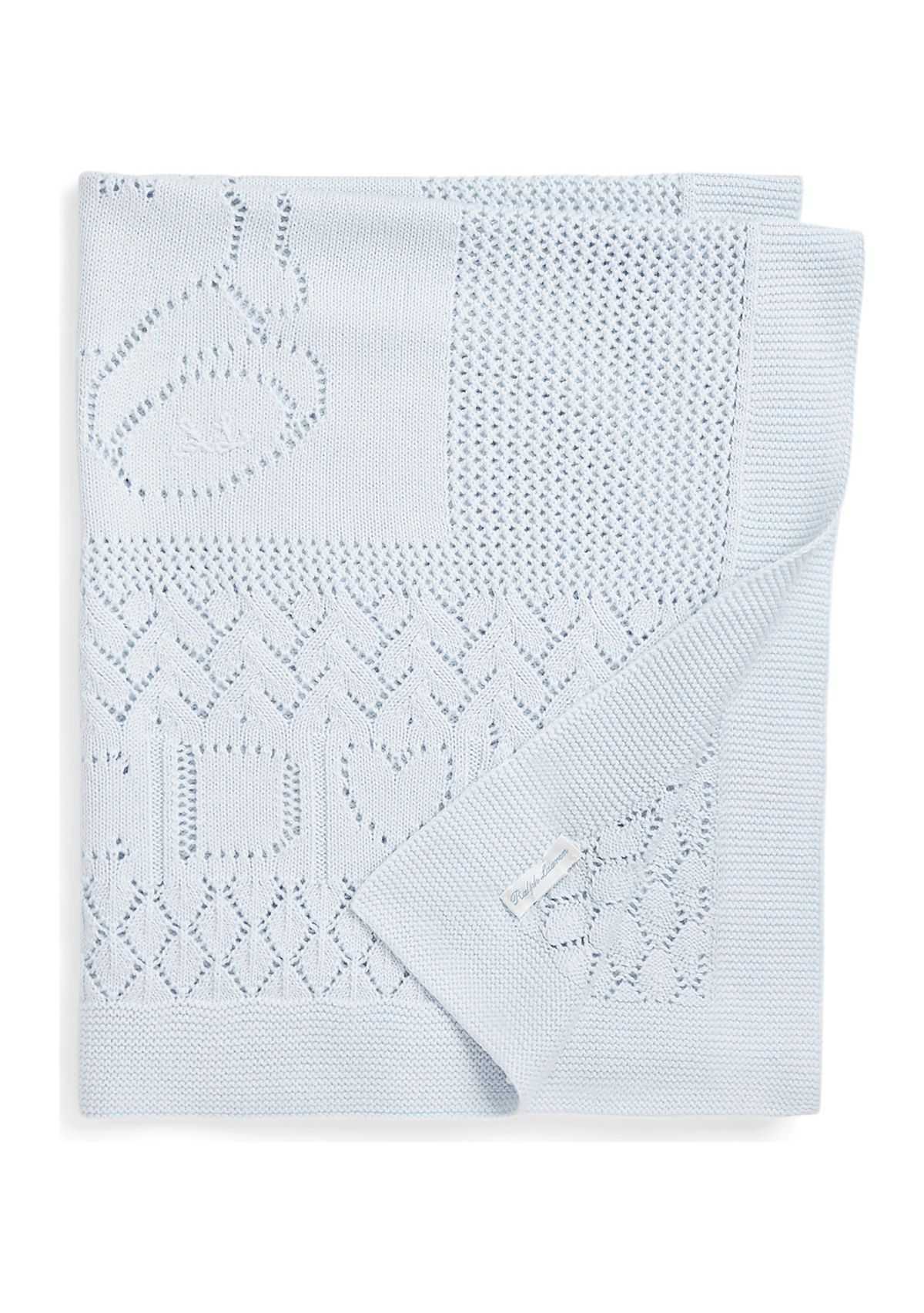Baby Boys Pointelle Knit Organic Cotton Blanket
