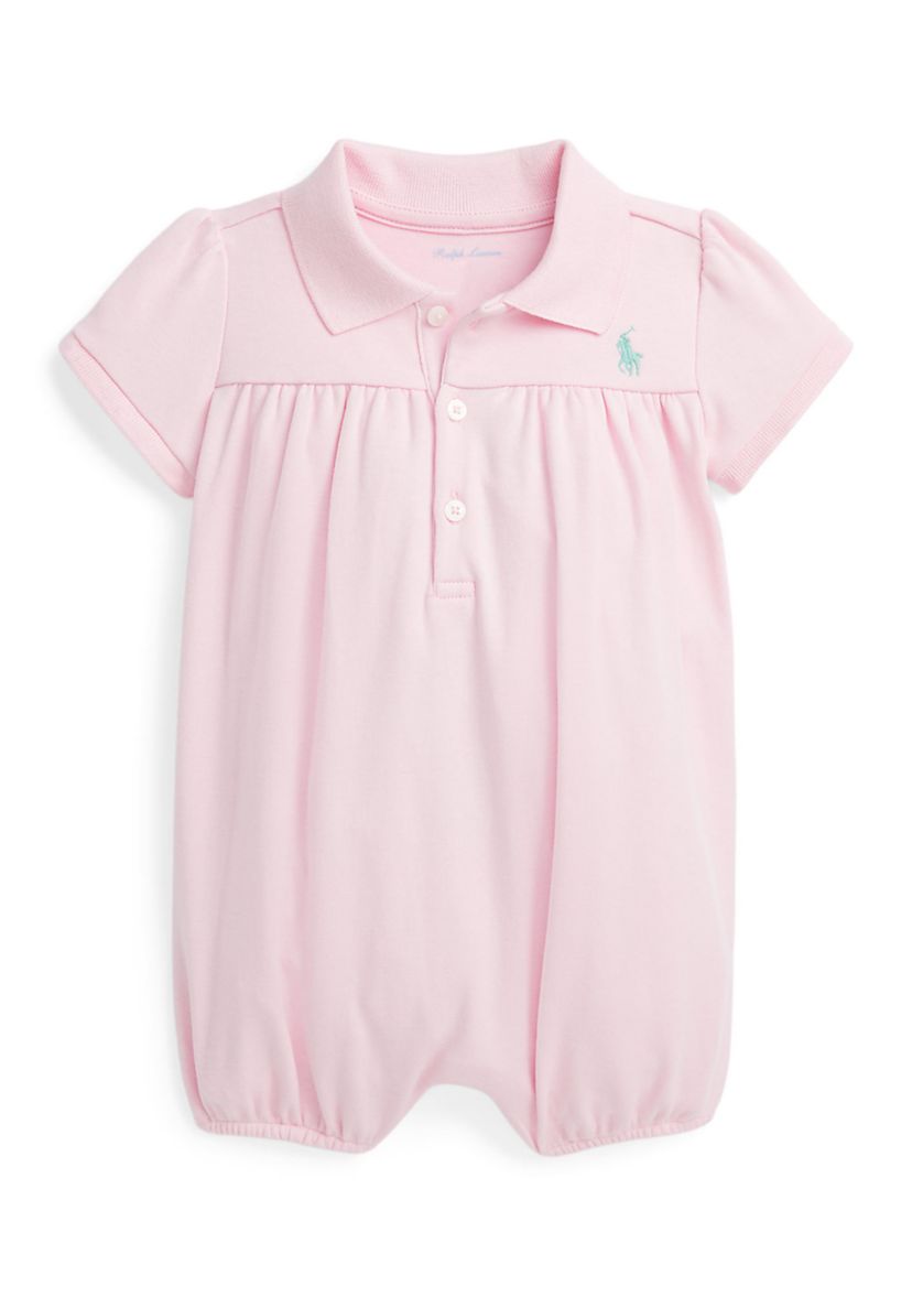 Baby Girls Cotton Interlock Bubble Shortall