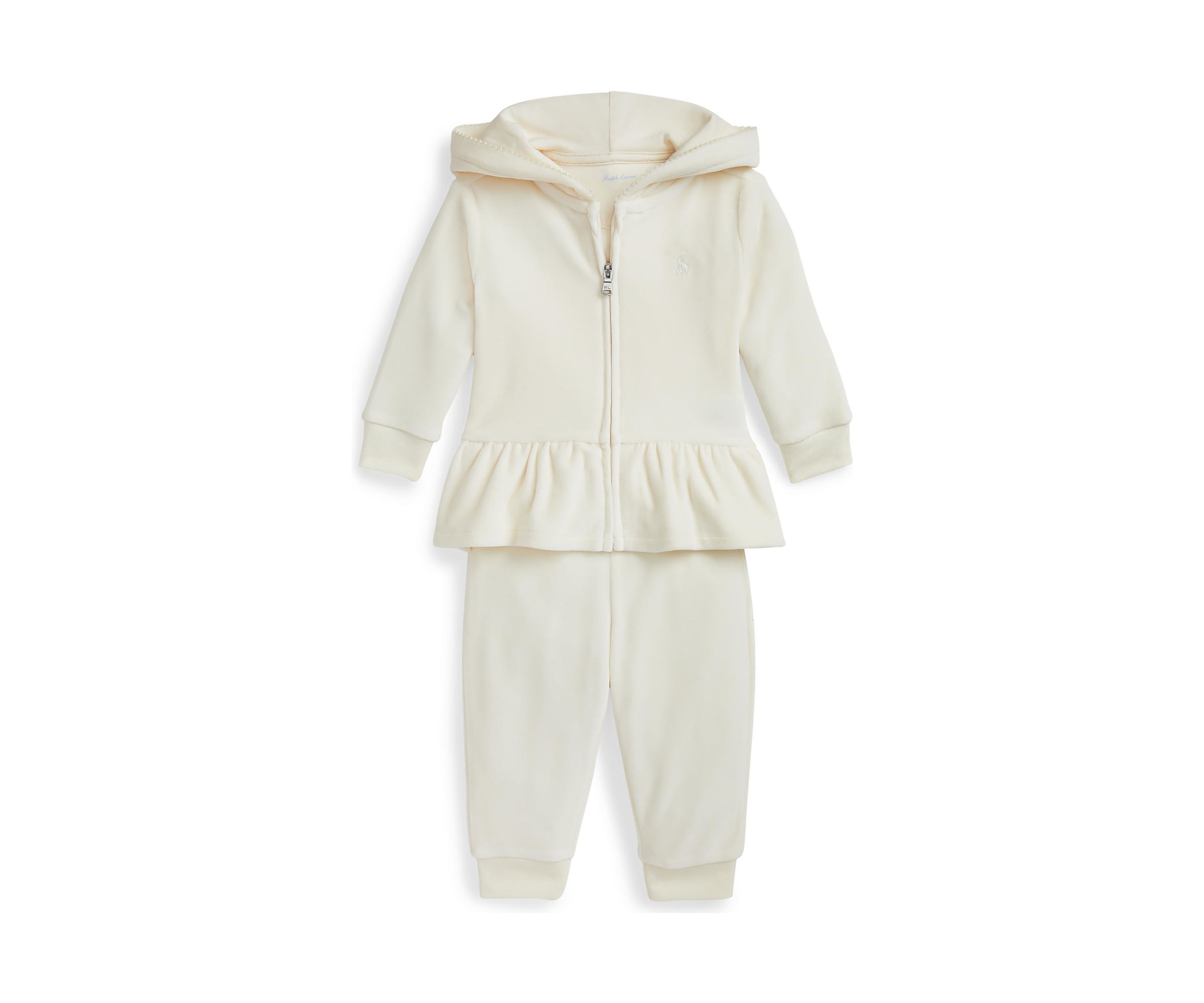 Baby Girls Velour Hoodie & Jogger Pants Set