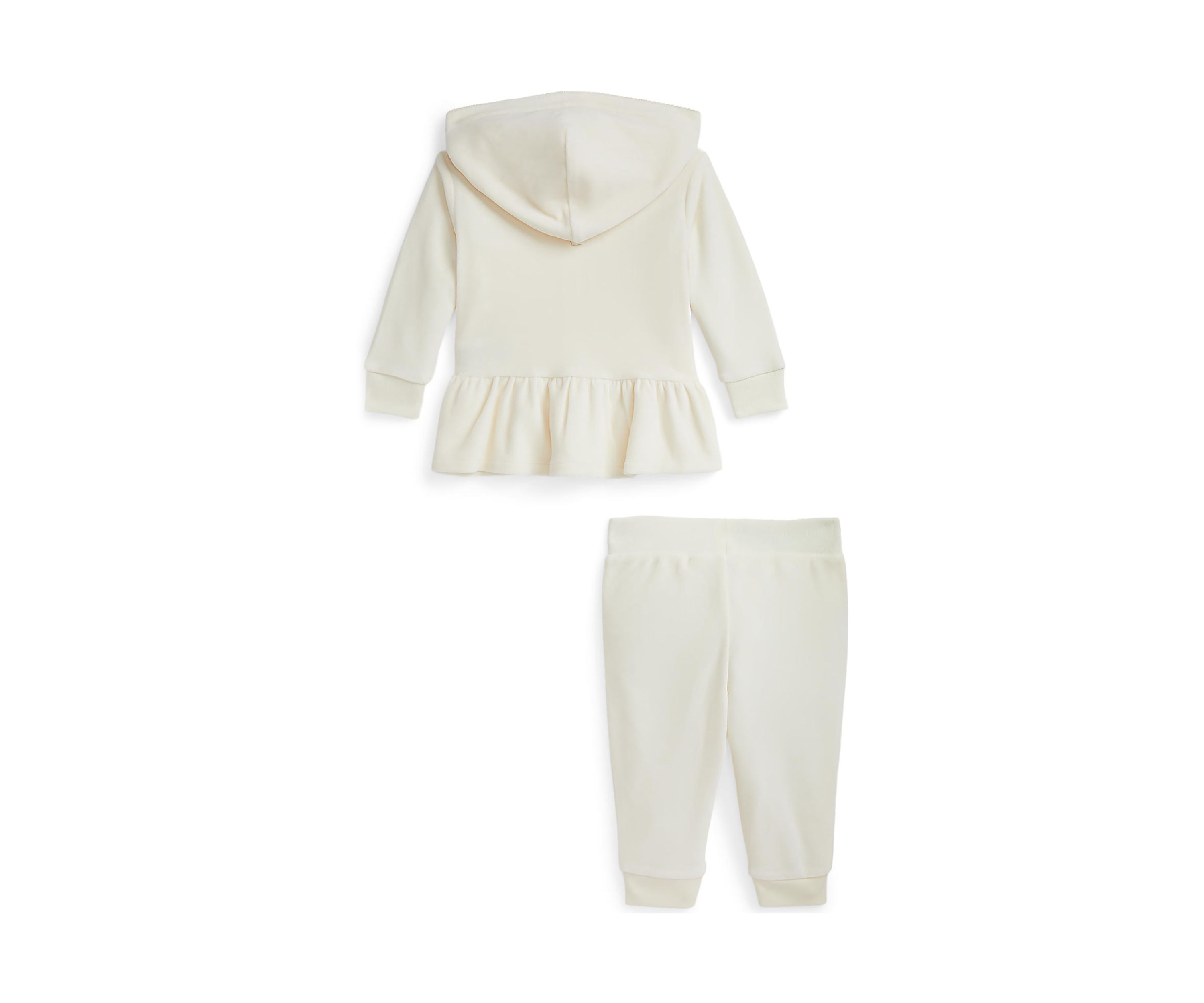 Baby Girls Velour Hoodie & Jogger Pants Set