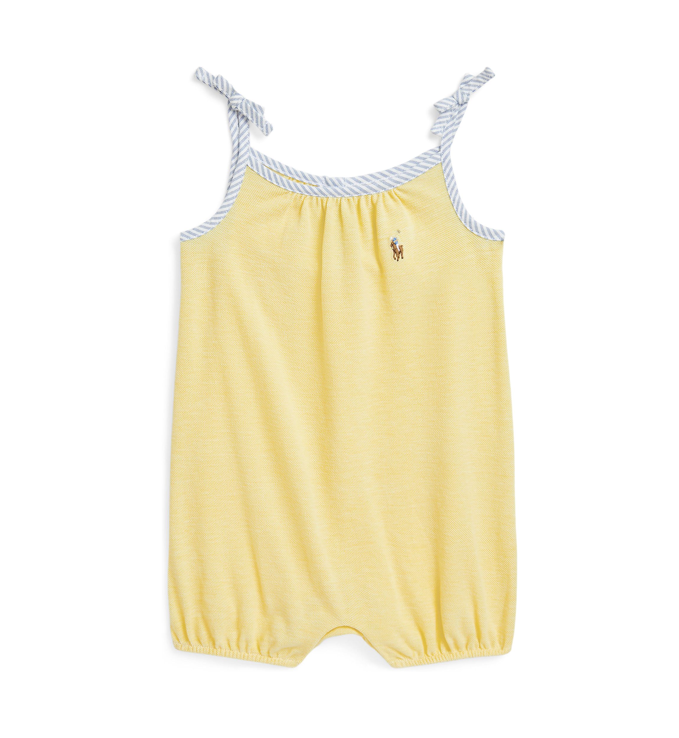 Baby Girls Knit Oxford Bubble Shortall