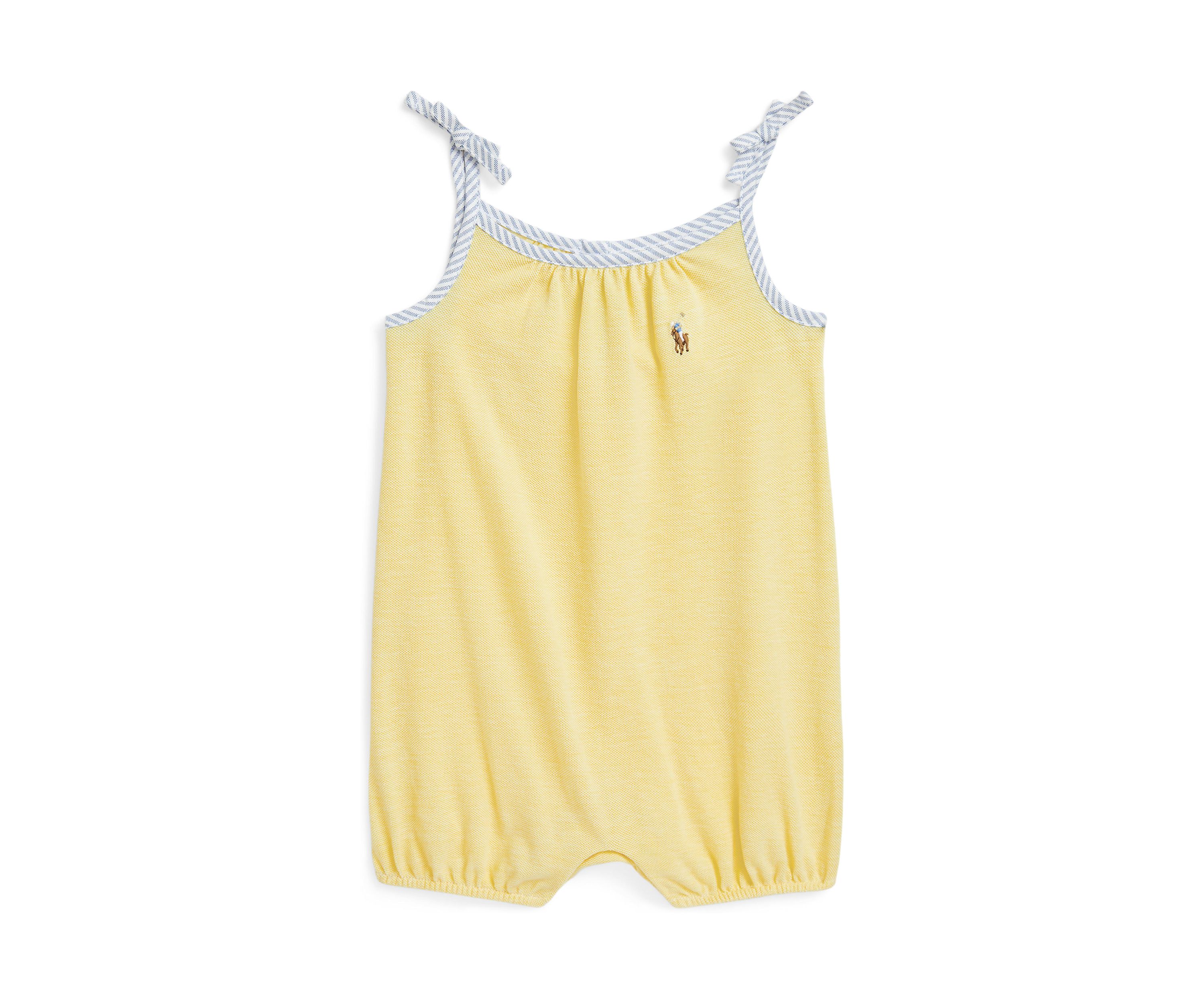 Baby Girls Knit Oxford Bubble Shortall