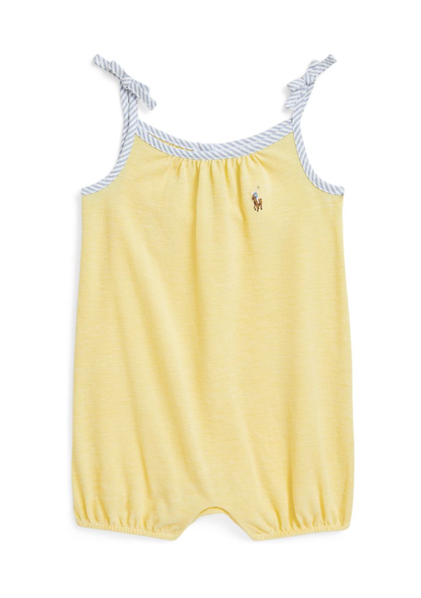 Baby Girls Knit Oxford Bubble Shortall