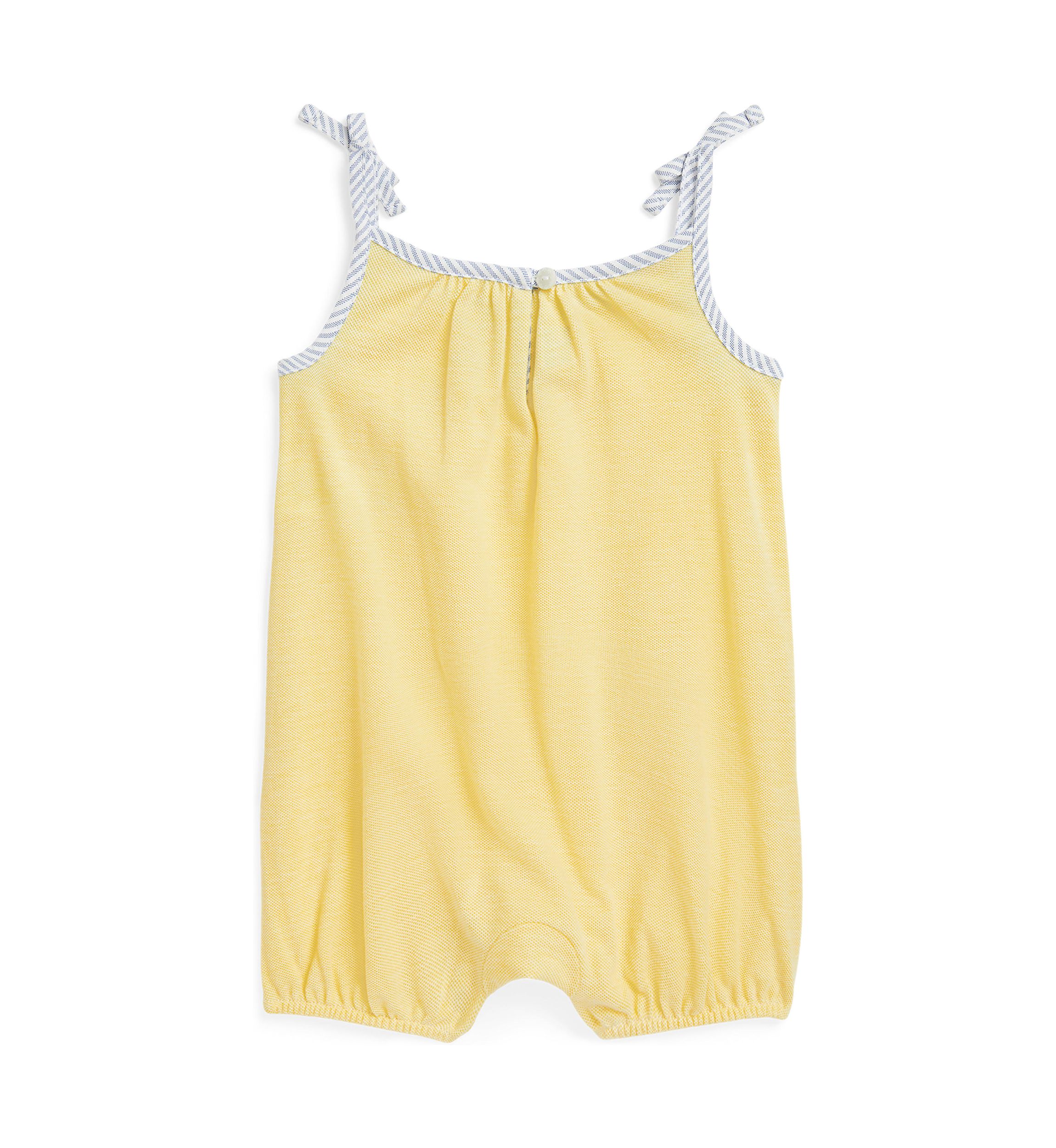 Baby Girls Knit Oxford Bubble Shortall