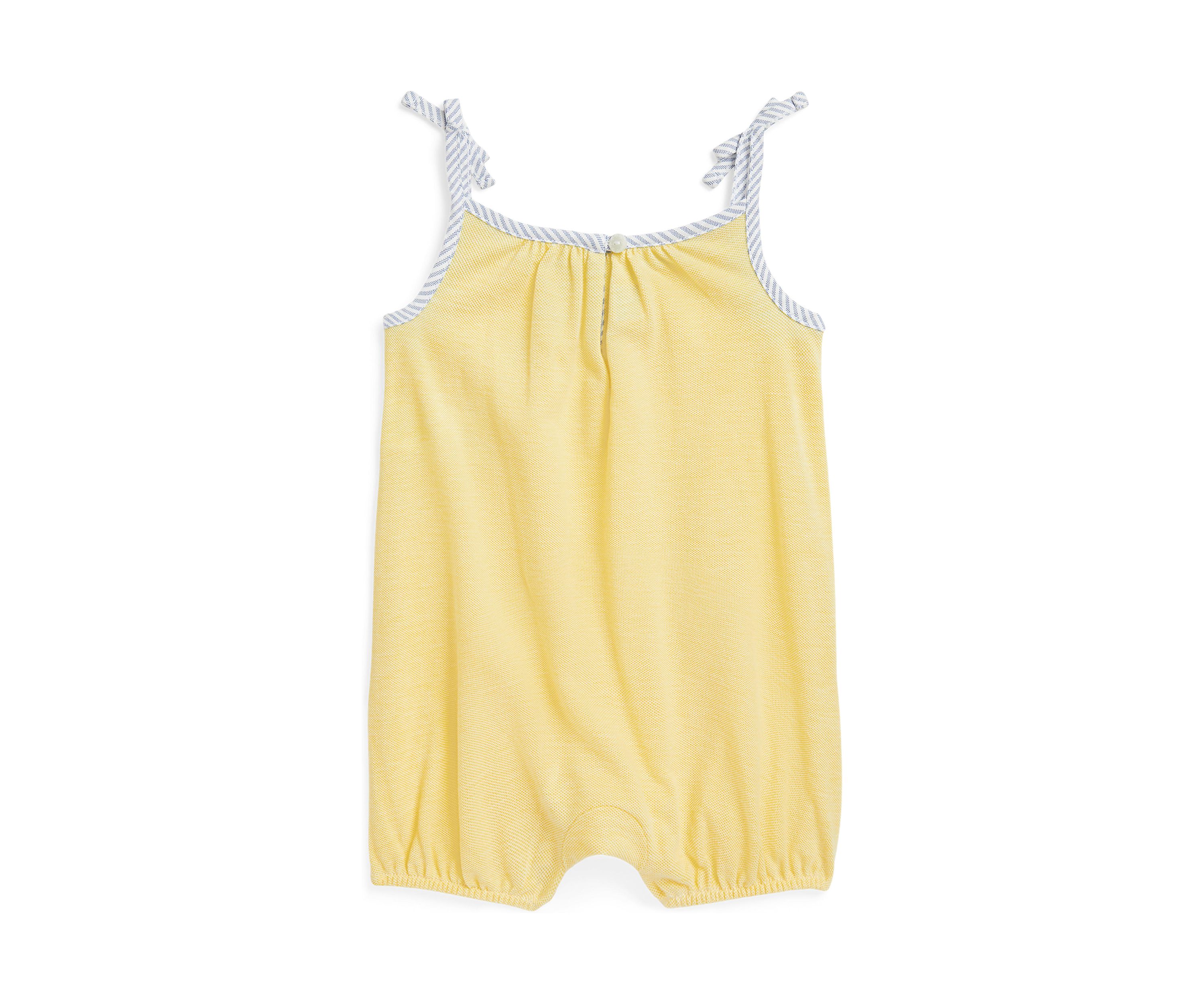 Baby Girls Knit Oxford Bubble Shortall