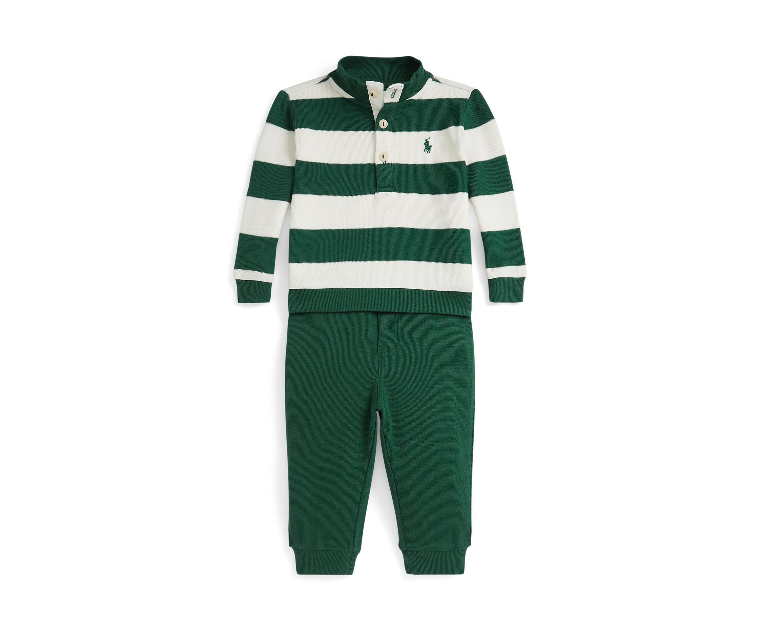 Baby Boys Striped Estate Rib Pullover & Pants Set