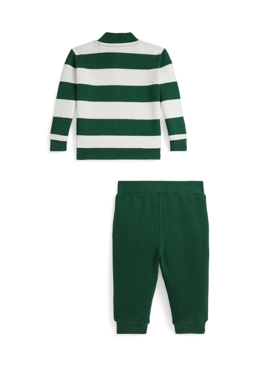 Baby Boys Striped Estate Rib Pullover & Pants Set