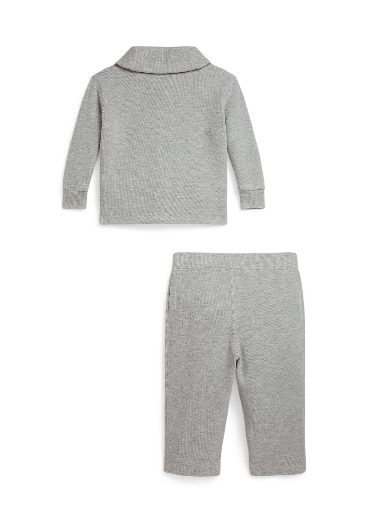 Baby Boys Estate Rib Letter Jacket & Pants Set