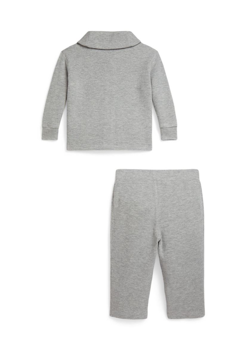 Baby Boys Estate Rib Letter Jacket & Pants Set