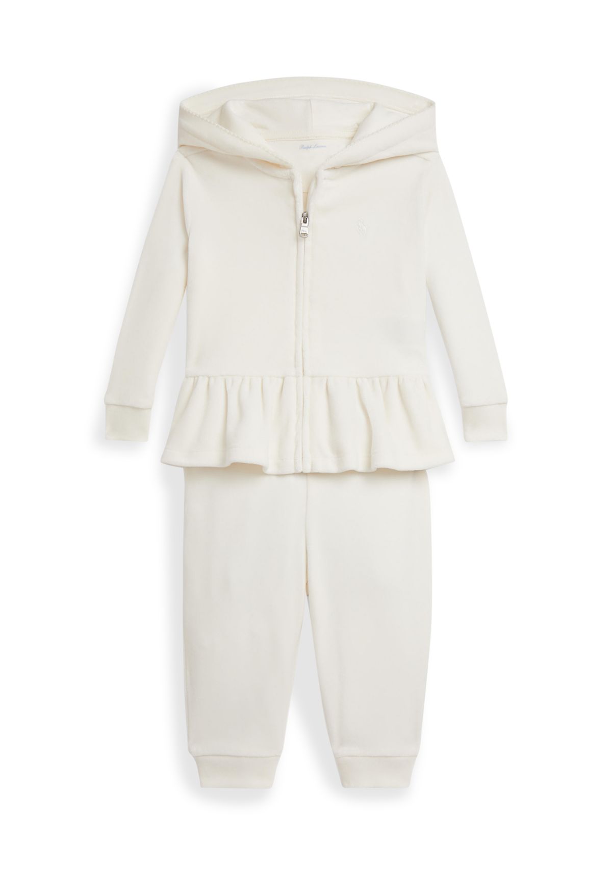 Baby Girls Velour Hoodie & Jogger Pants Set