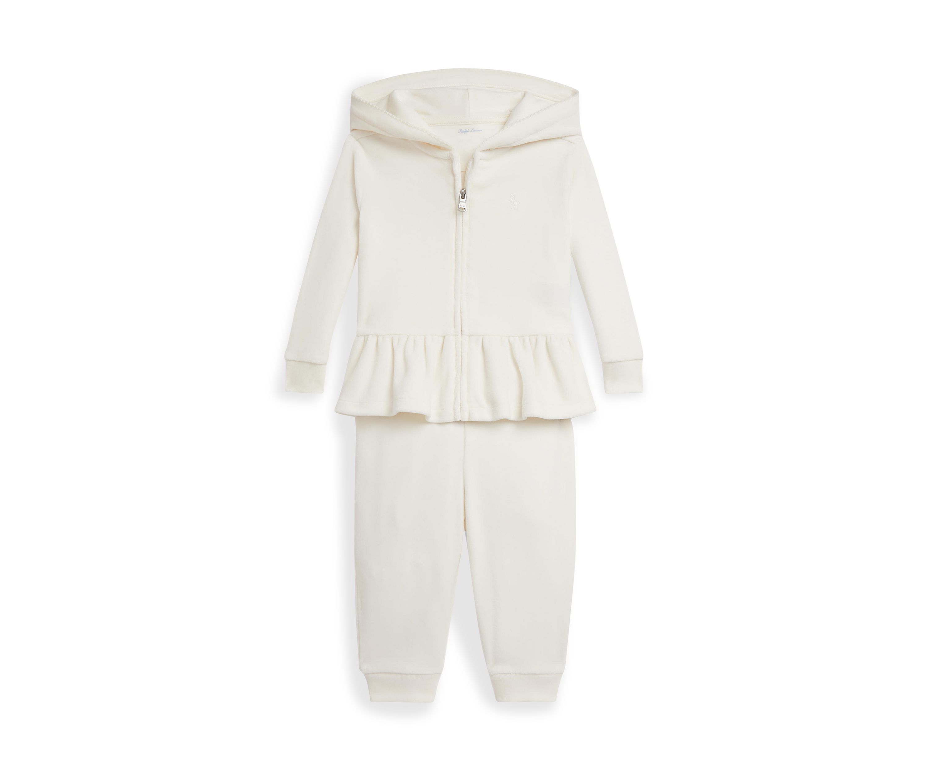 Baby Girls Velour Hoodie & Jogger Pants Set