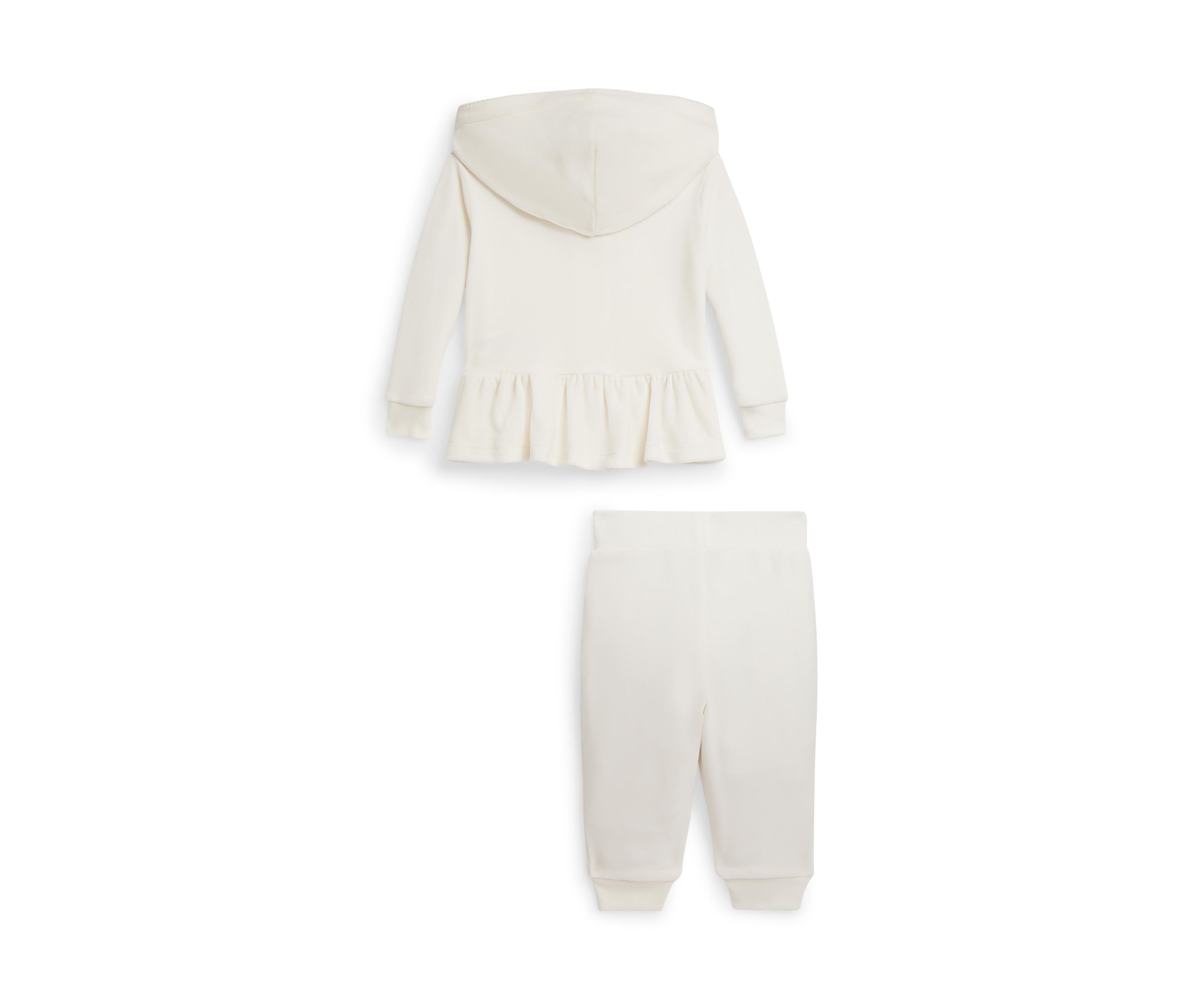 Baby Girls Velour Hoodie & Jogger Pants Set