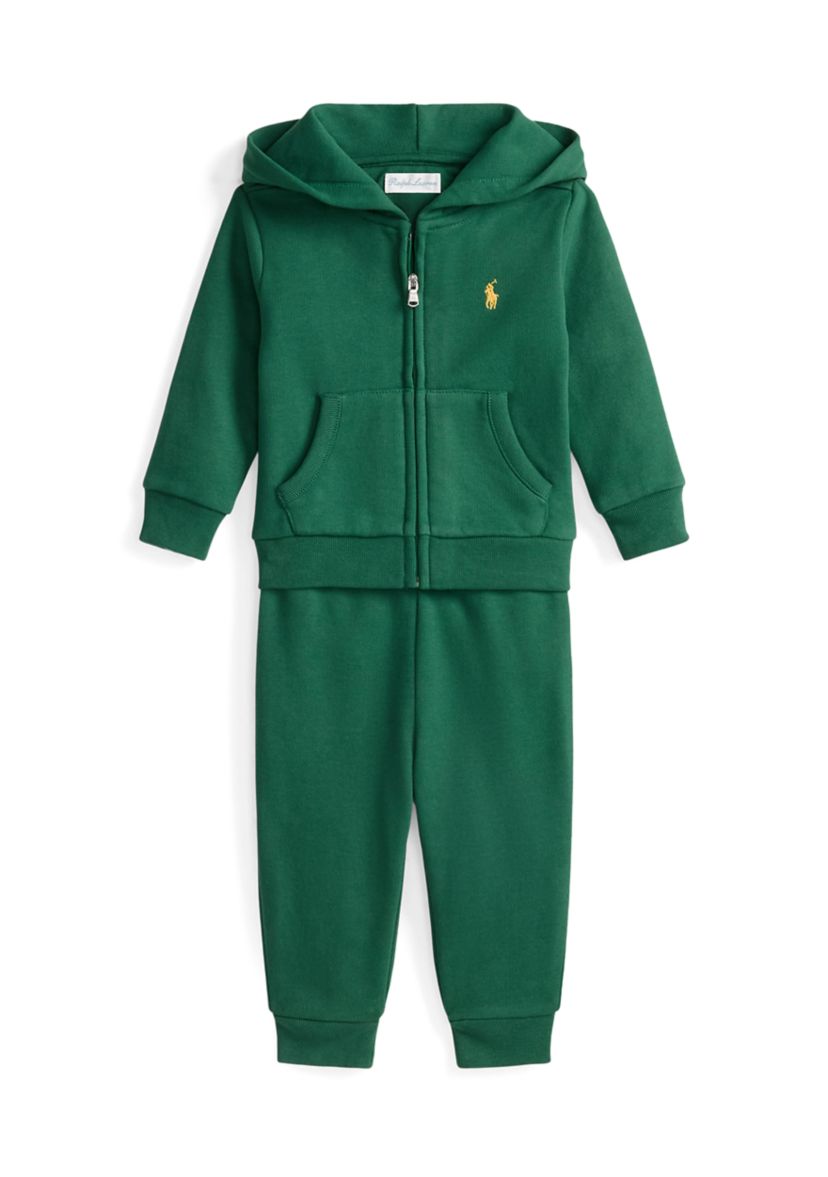 Baby Boys Fleece Full-Zip Hoodie & Pant Set