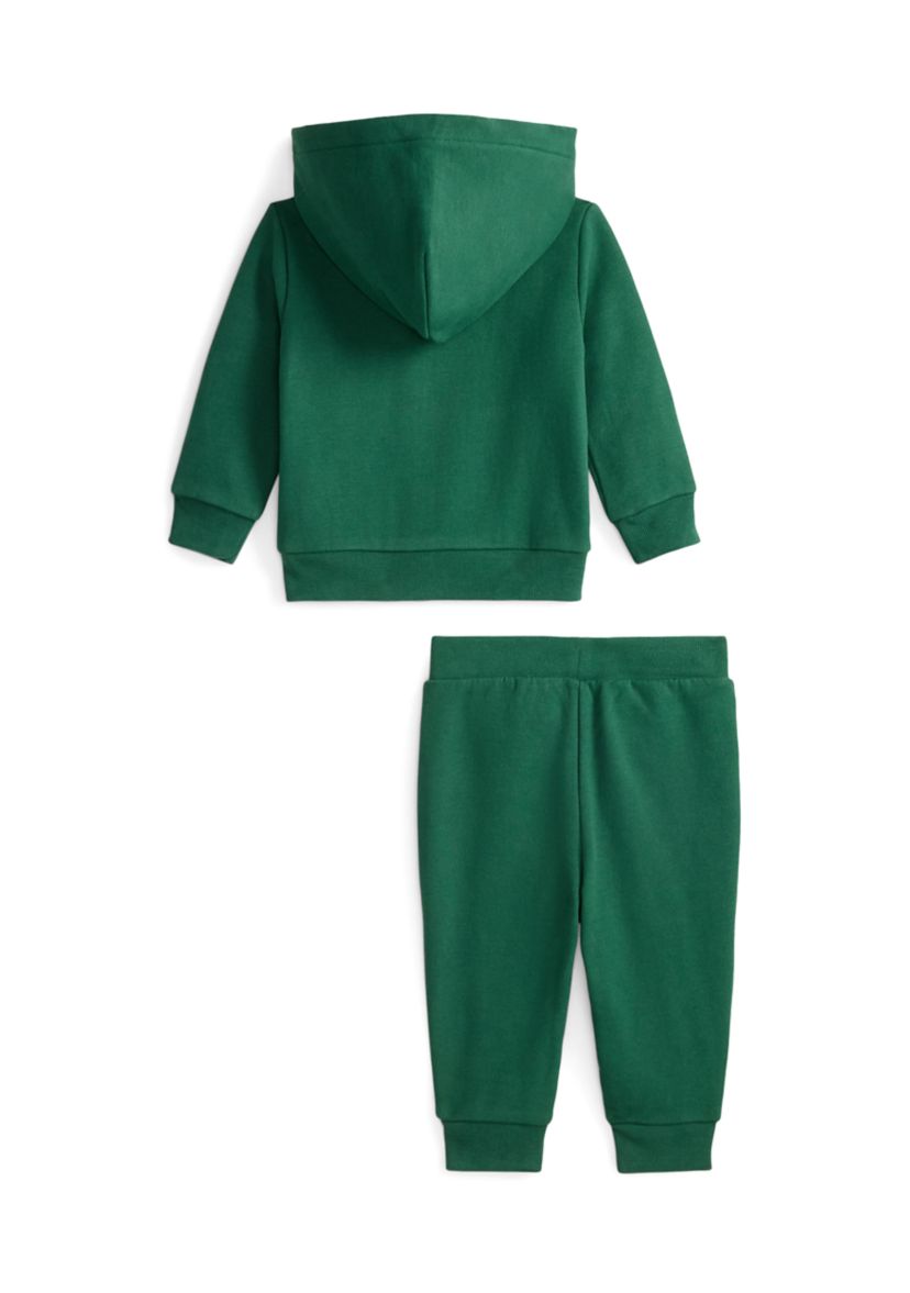 Baby Boys Fleece Full-Zip Hoodie & Pant Set