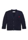 Baby Boys Cable-Knit Cotton V-Neck Cardigan