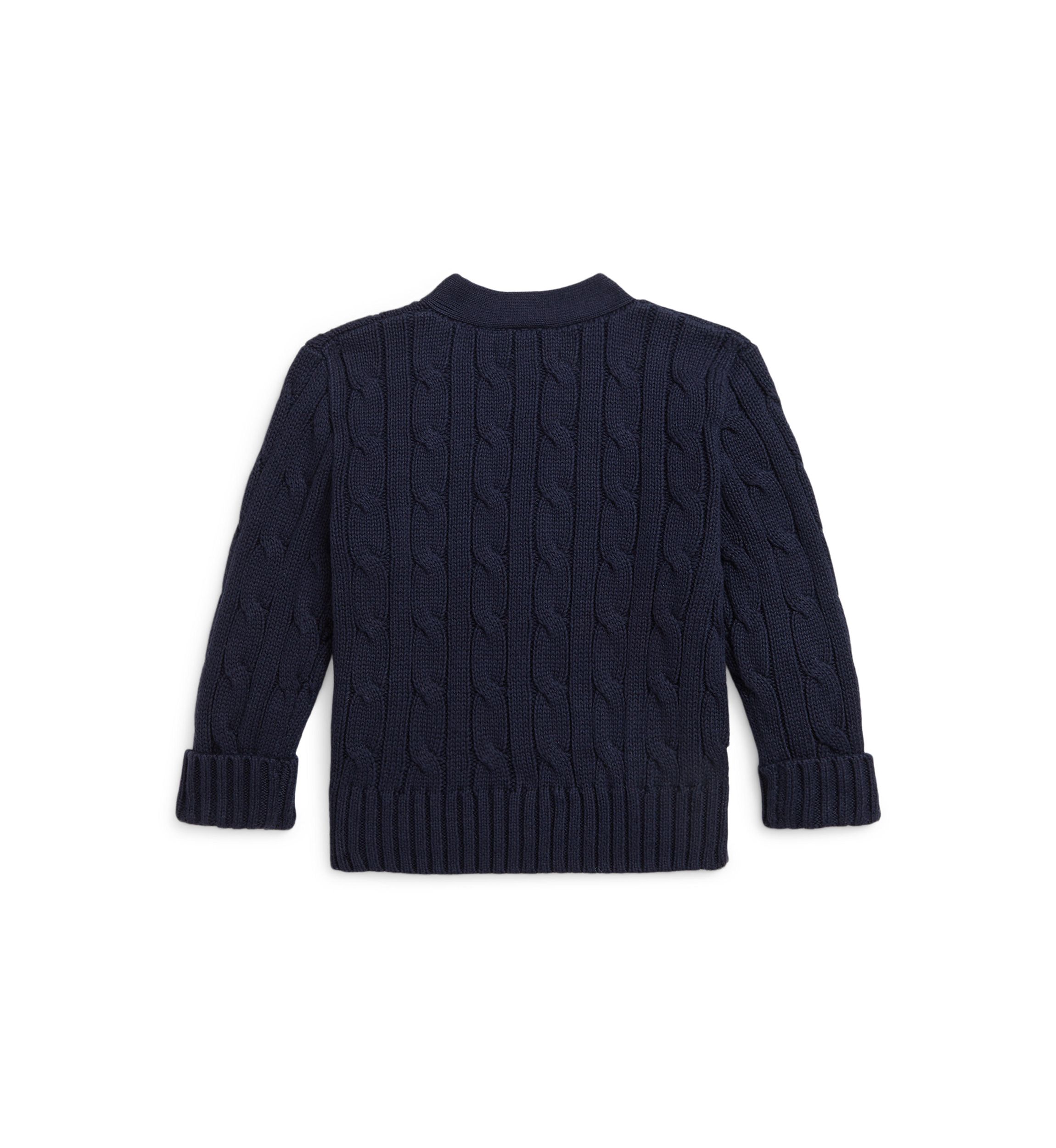 Baby Boys Cable-Knit Cotton V-Neck Cardigan
