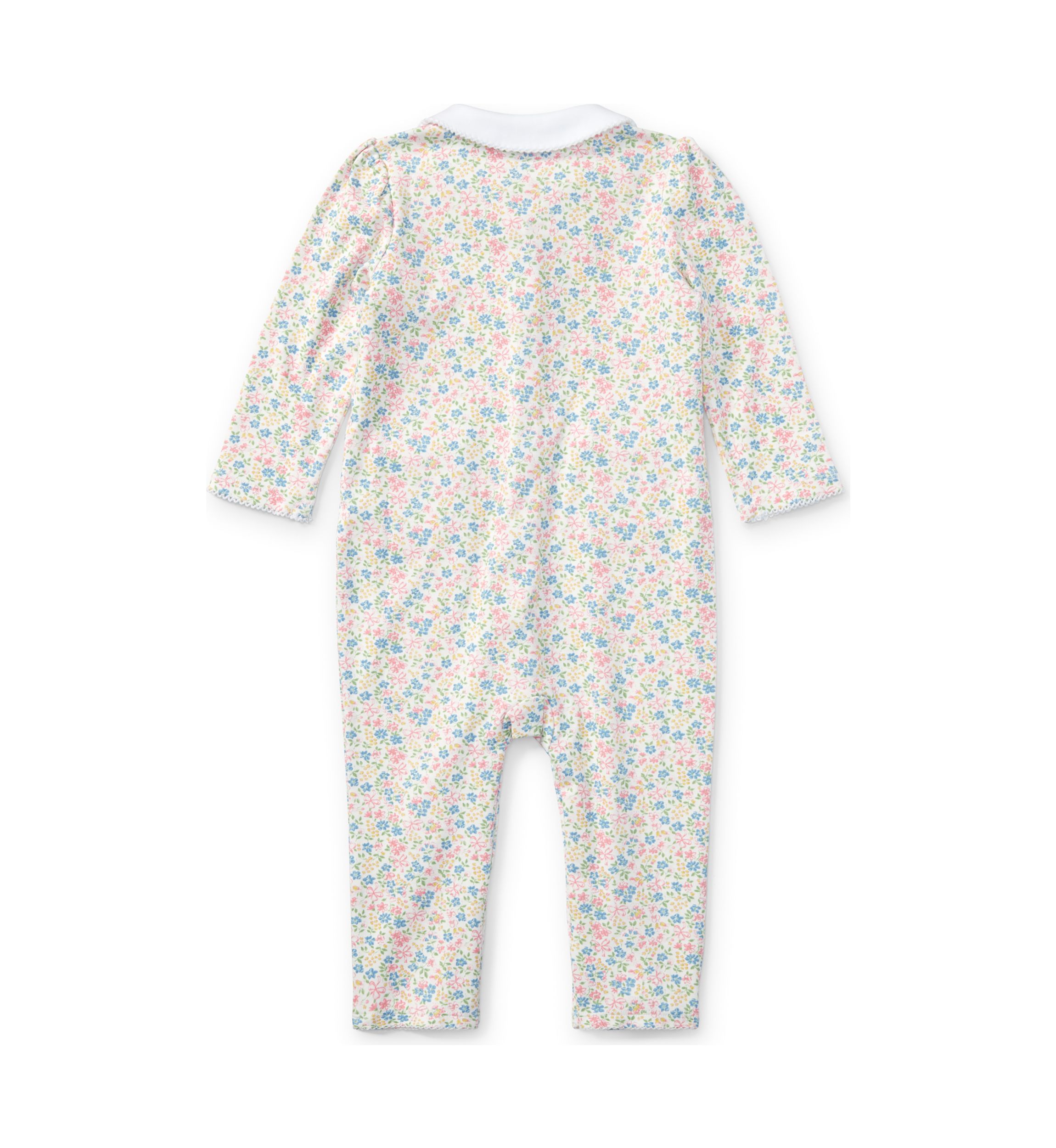 Baby Girls Floral Print Cotton Coverall