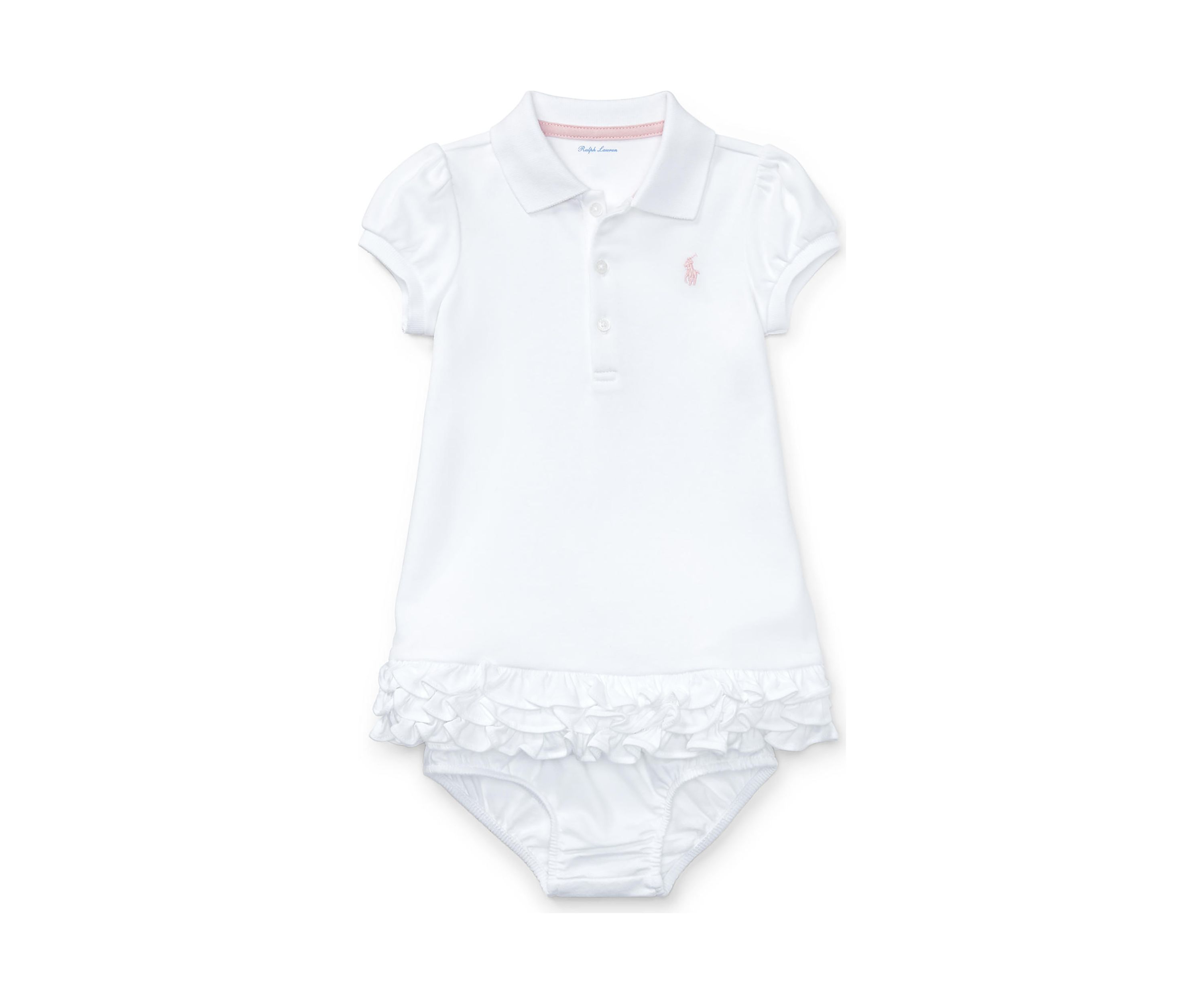 Baby Girls Ruffled Polo Dress & Bloomer
