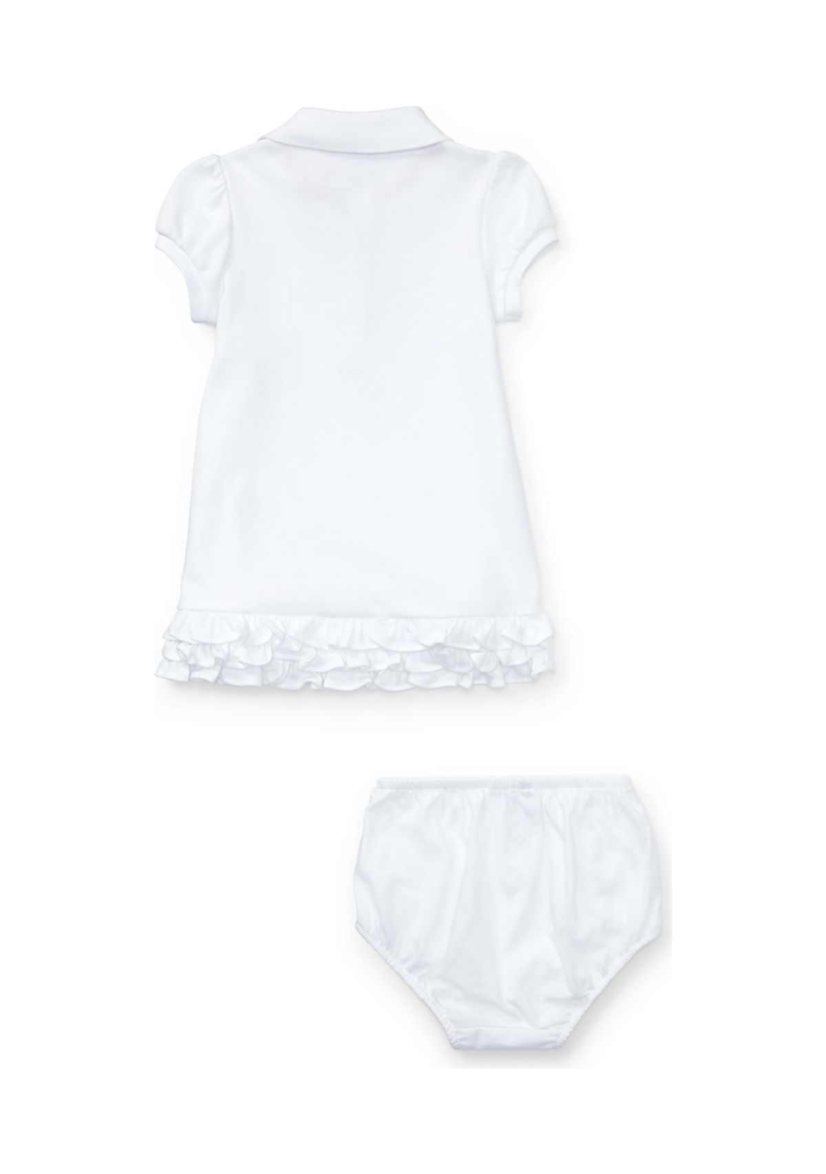 Baby Girls Ruffled Polo Dress & Bloomer