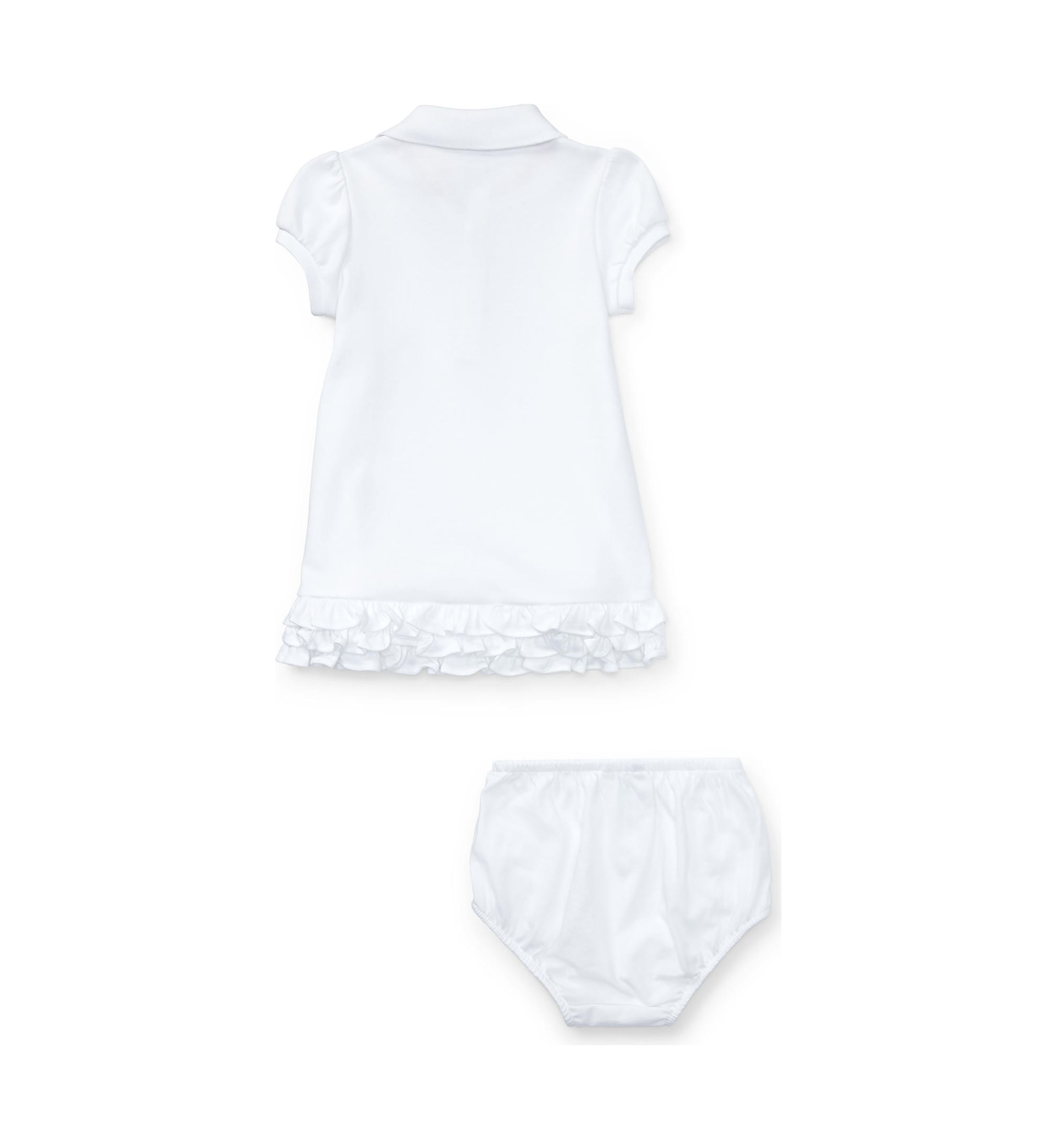 Baby Girls Ruffled Polo Dress & Bloomer