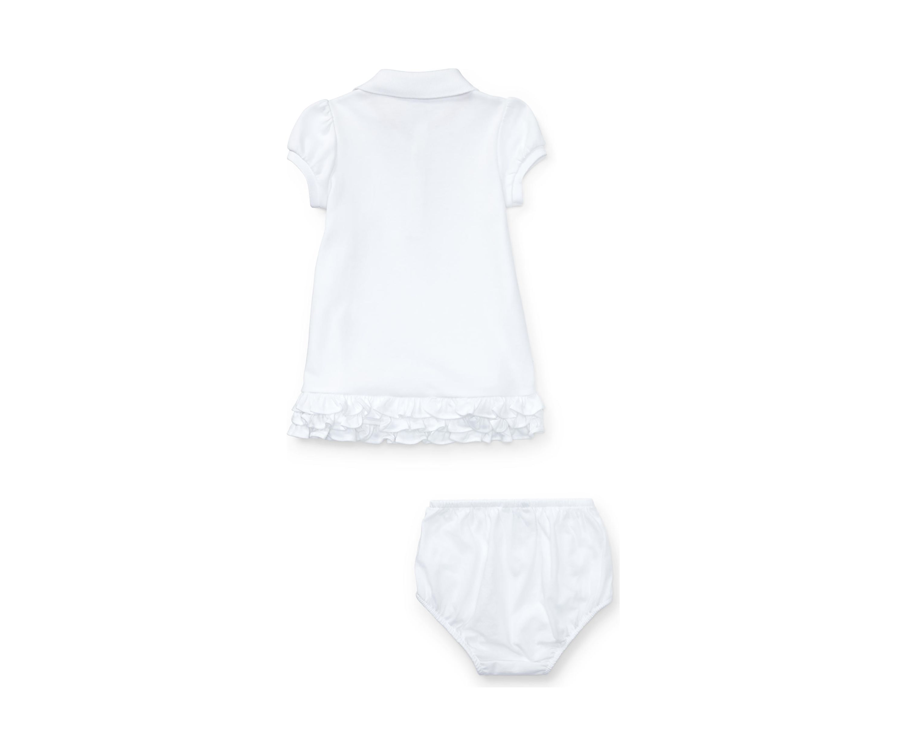 Baby Girls Ruffled Polo Dress & Bloomer
