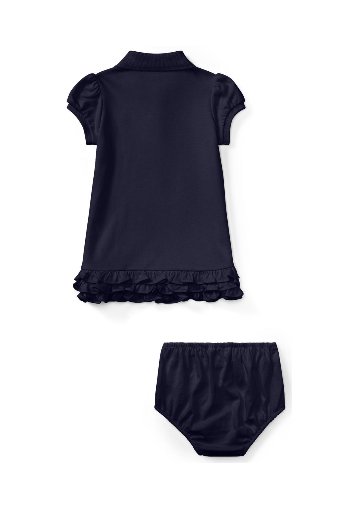 Baby Girls Ruffled Polo Dress & Bloomer