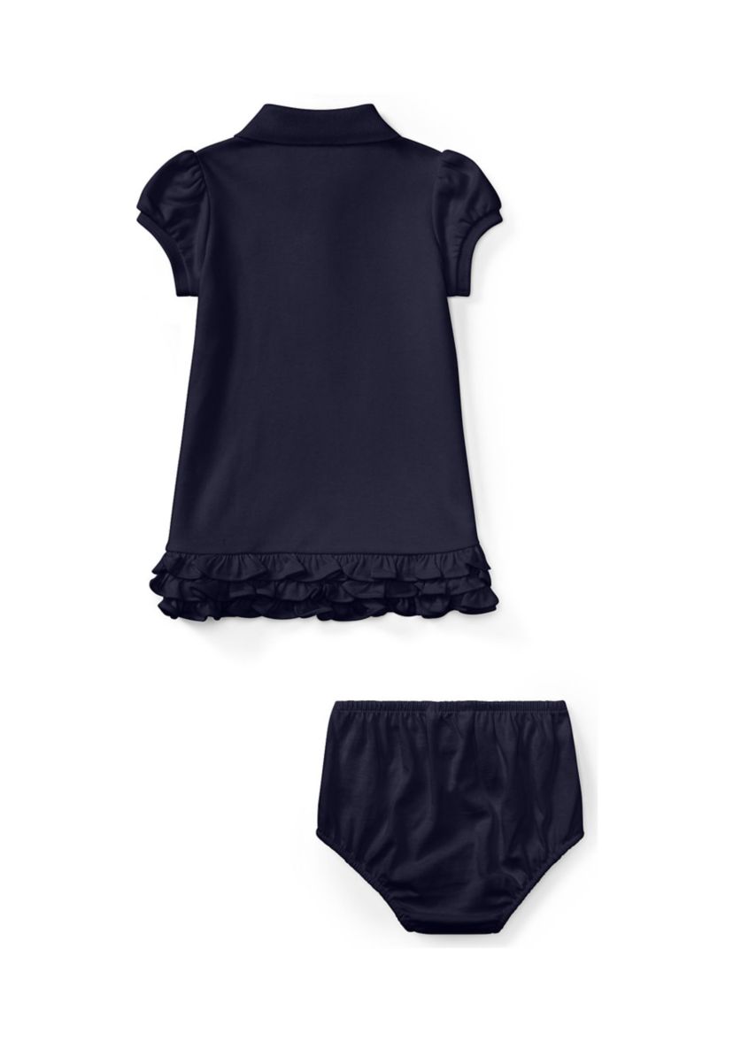 Baby Girls Ruffled Polo Dress & Bloomer