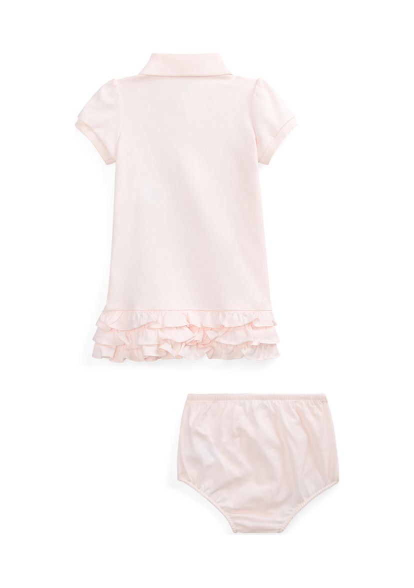 Baby Girls Ruffled Polo Dress & Bloomer