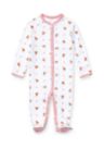 Baby Girls Bear Print Cotton Coverall 