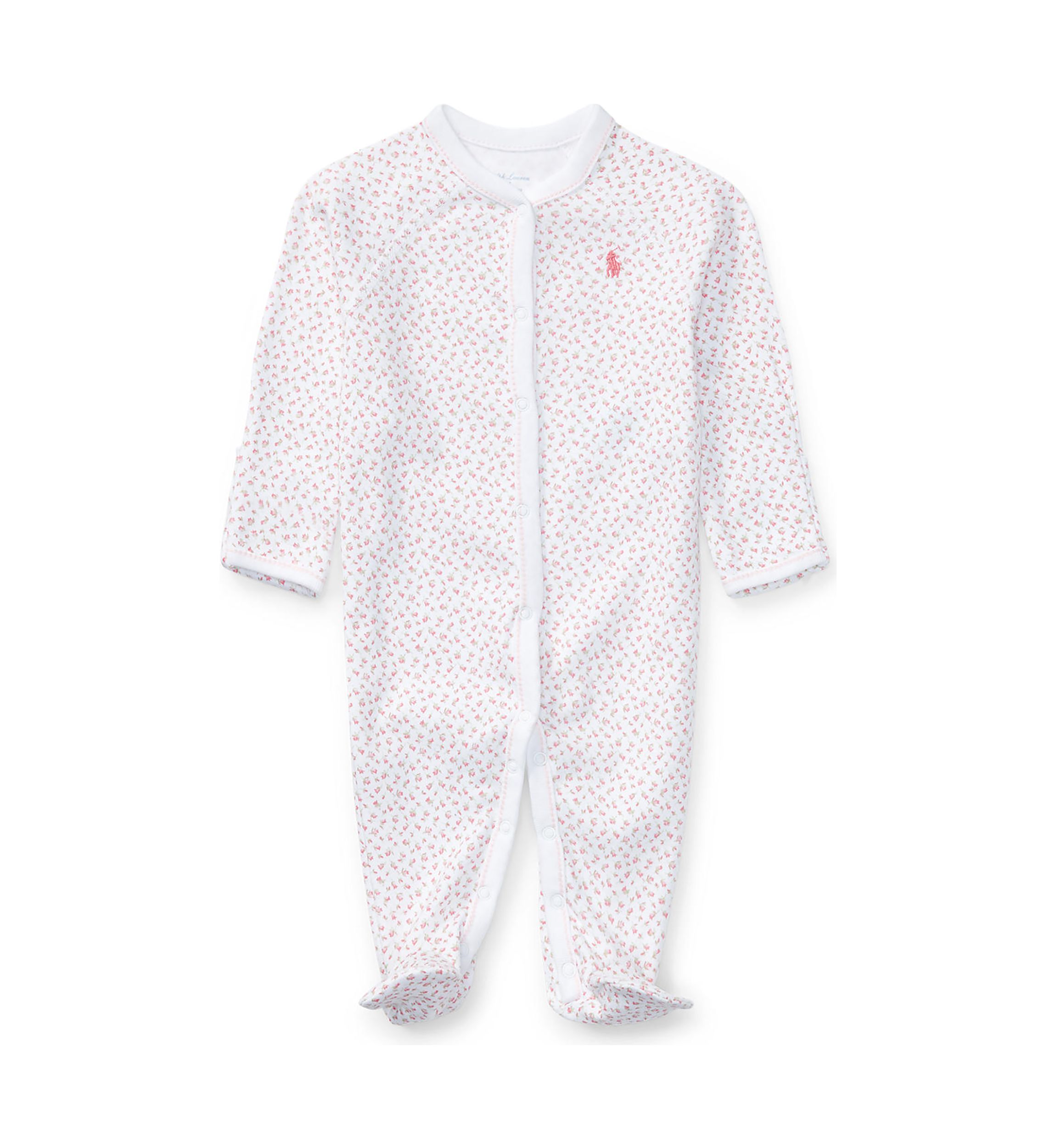 Baby Girls Floral Cotton Coverall 
