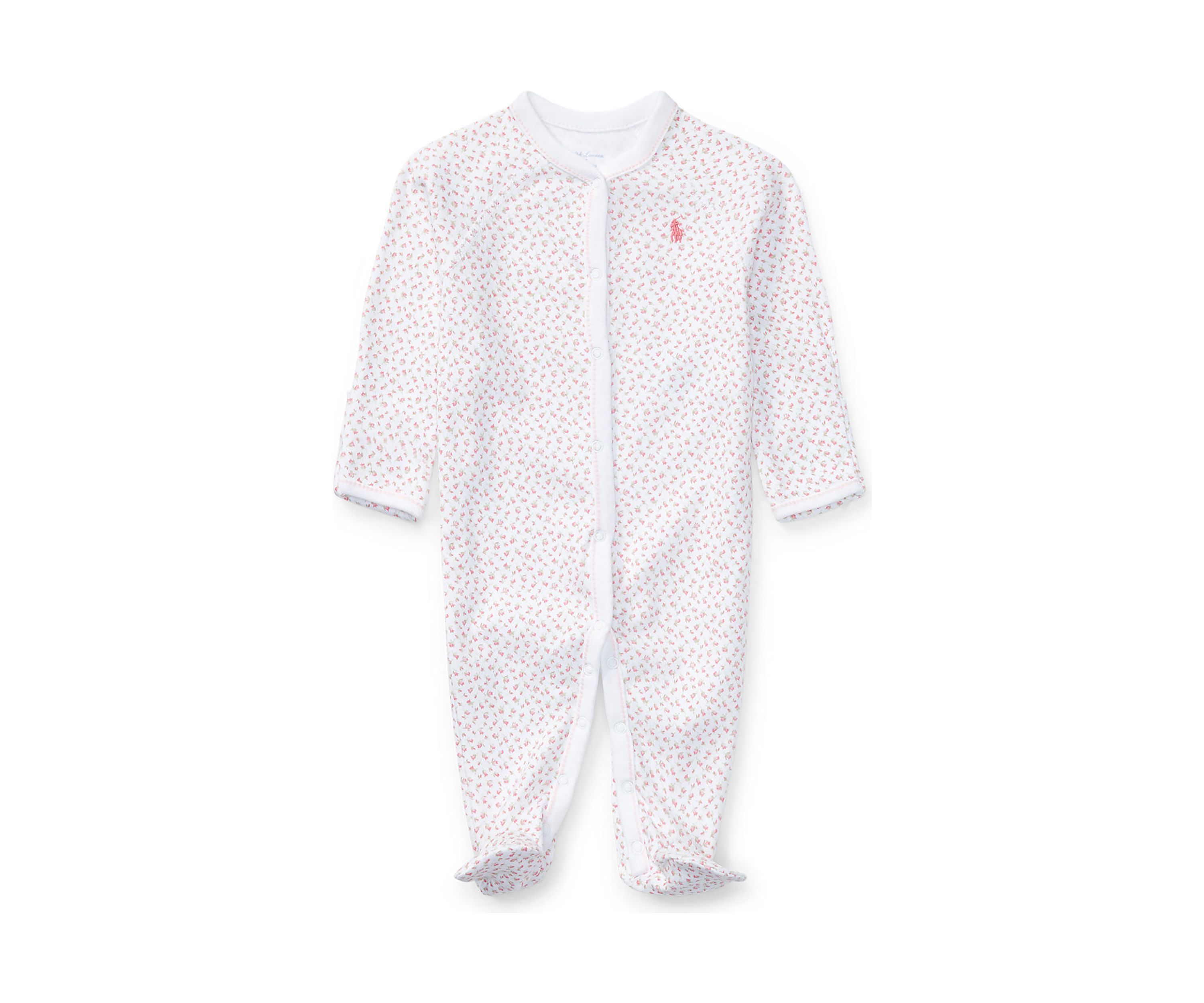 Baby Girls Floral Cotton Coverall 