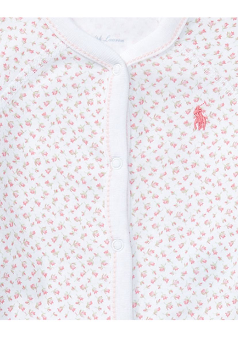 Baby Girls Floral Cotton Coverall 