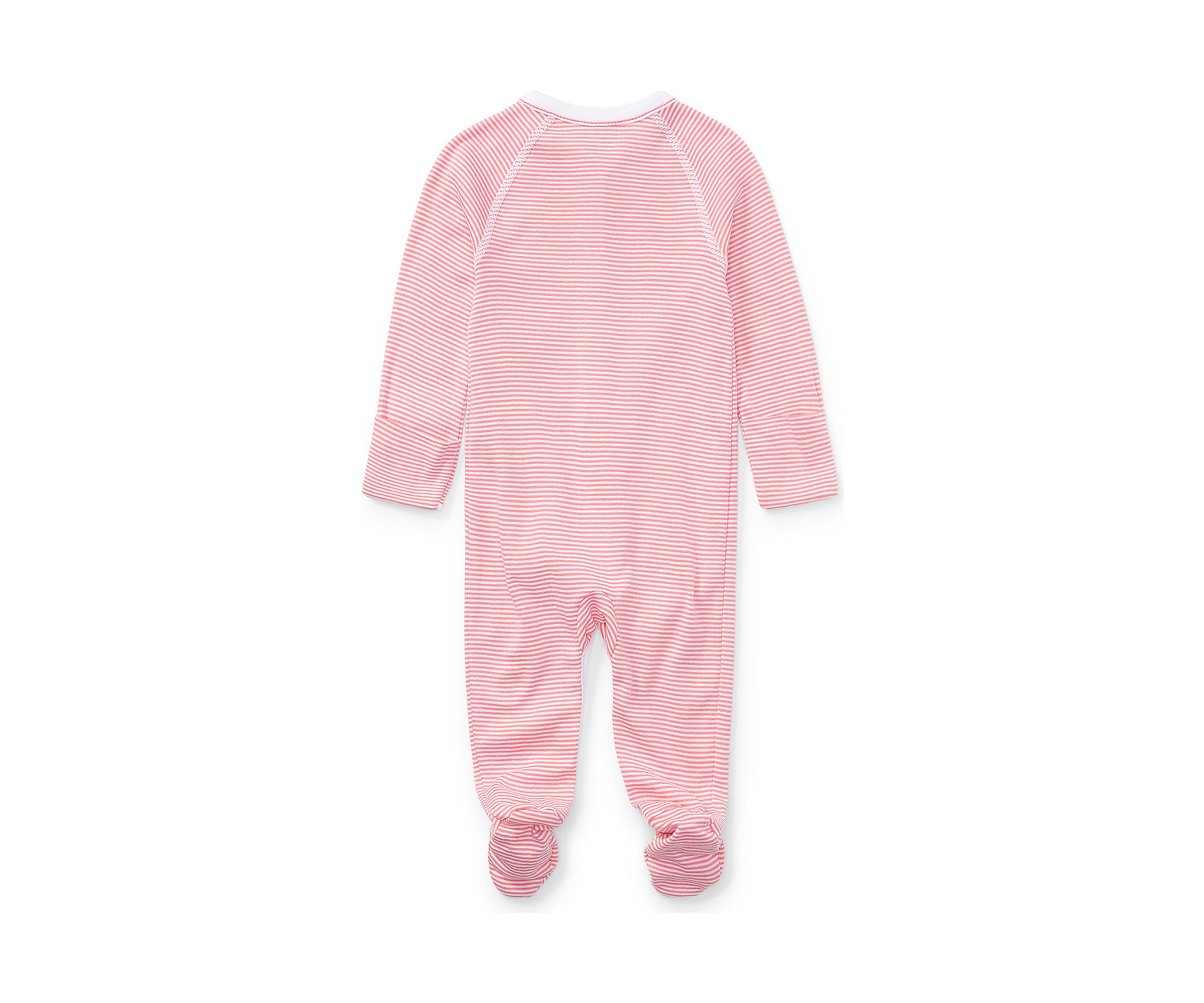 Baby Girls Striped Cotton Coverall