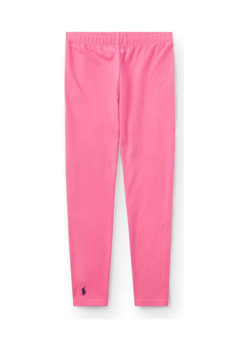 Baby Girls Stretch Cotton Jersey Leggings