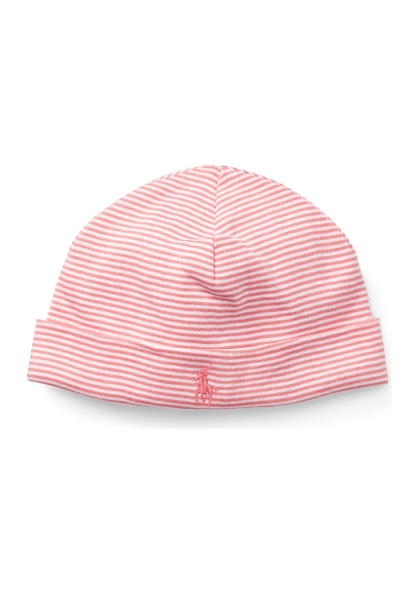 	  Baby Girls Striped Cotton Hat 