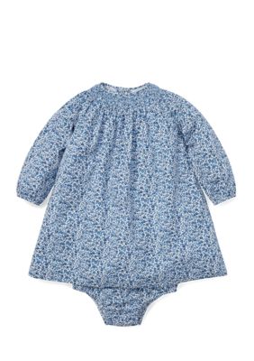 ralph lauren floral smocked cotton dress