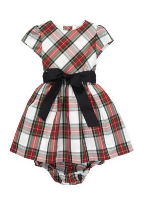 Ralph Lauren Childrenswear Infant Girls Tartan Plaid Dress & Bloomer | belk