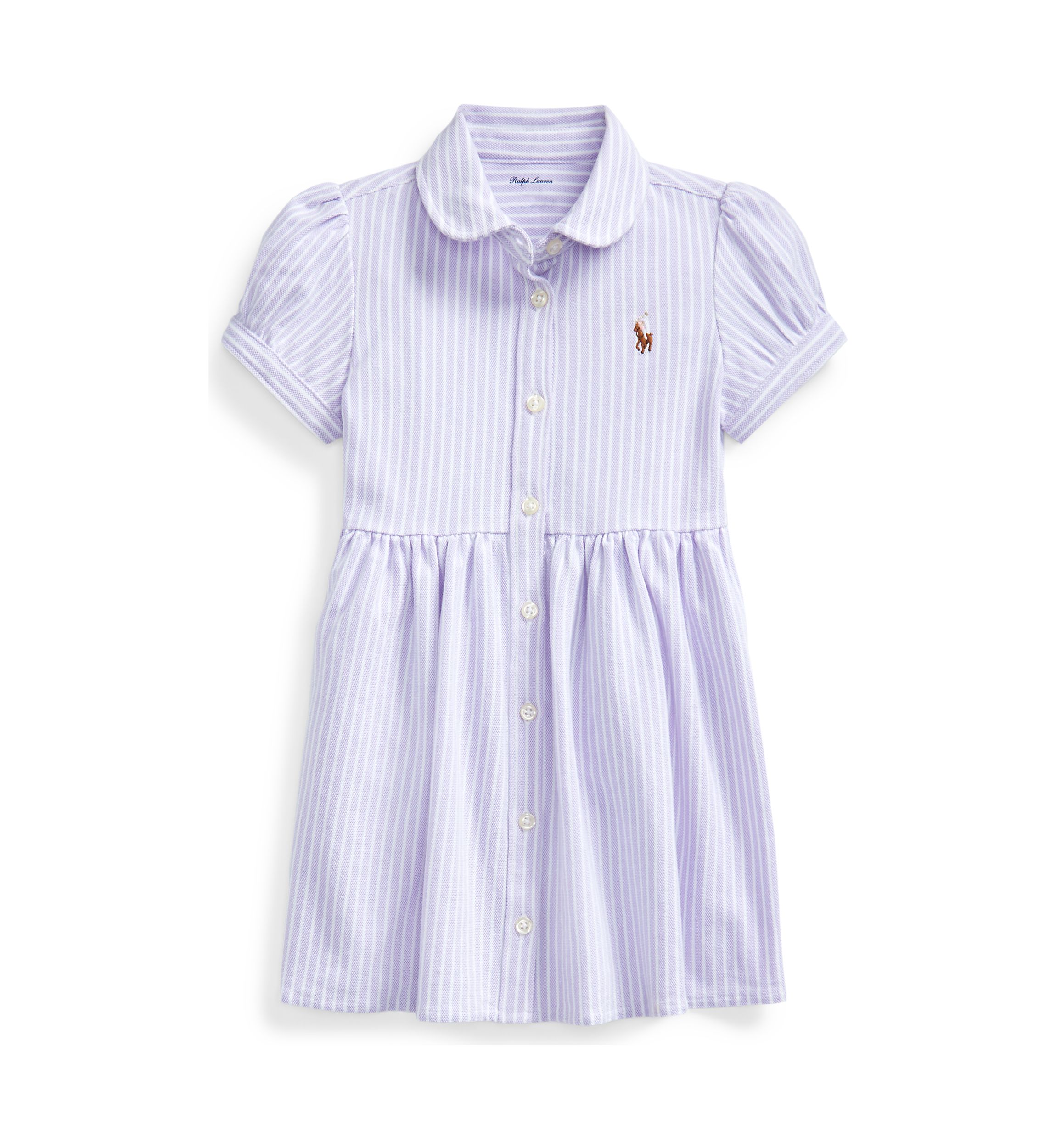 Baby Girls Striped Knit Oxford Dress