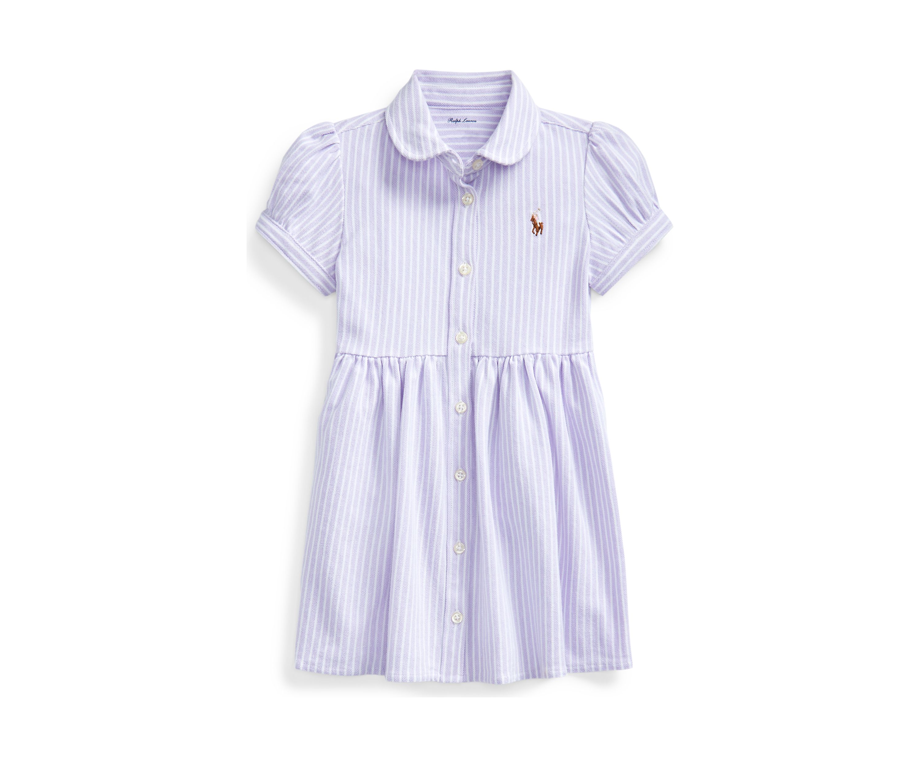 Baby Girls Striped Knit Oxford Dress