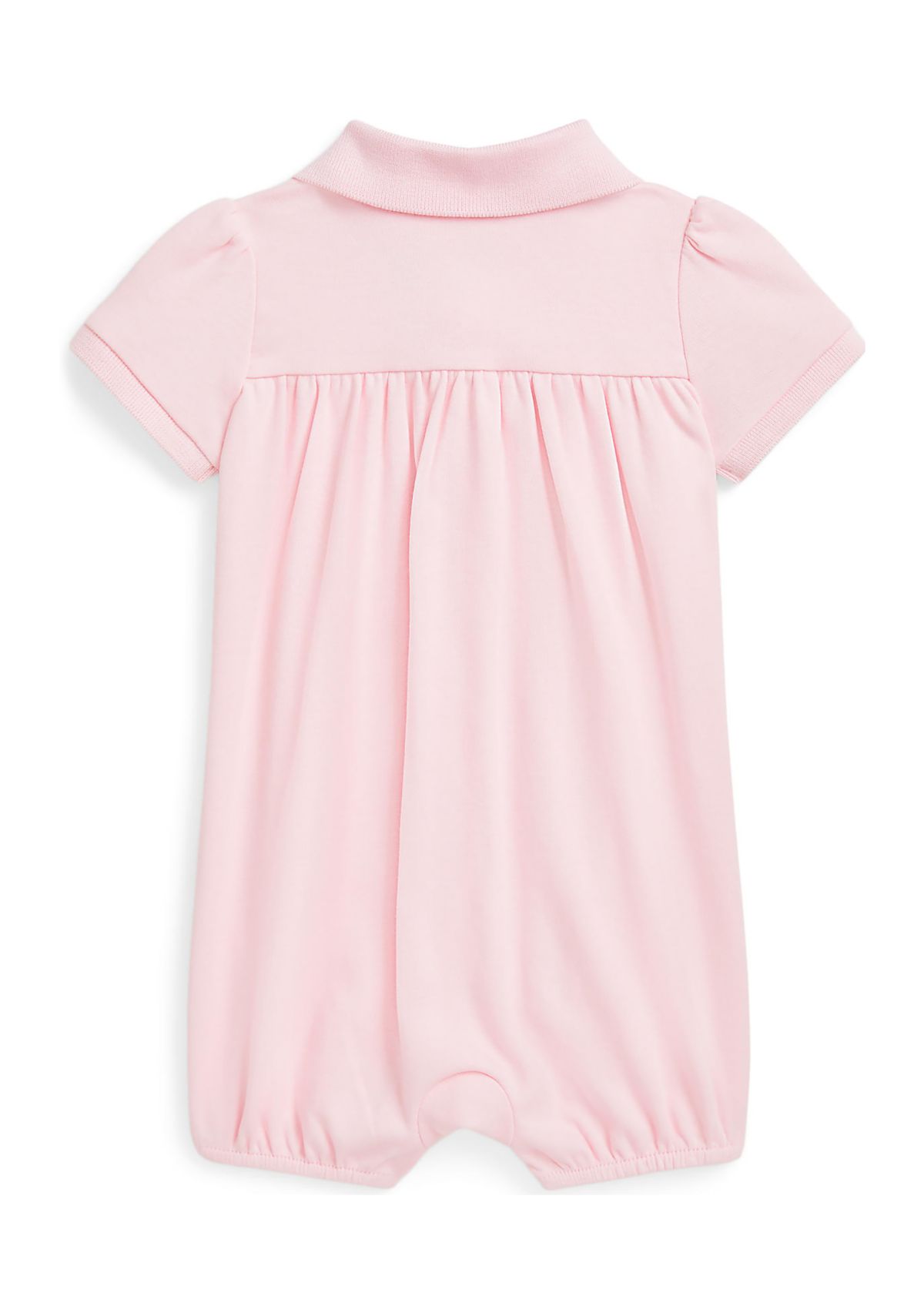 Baby Girls Cotton Interlock Polo Bubble Shortall