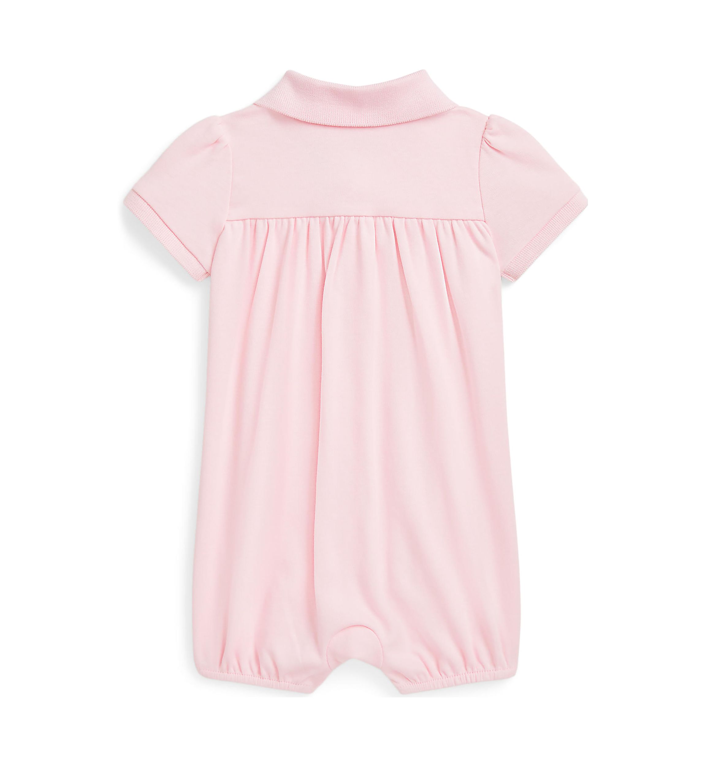 Baby Girls Cotton Interlock Polo Bubble Shortall