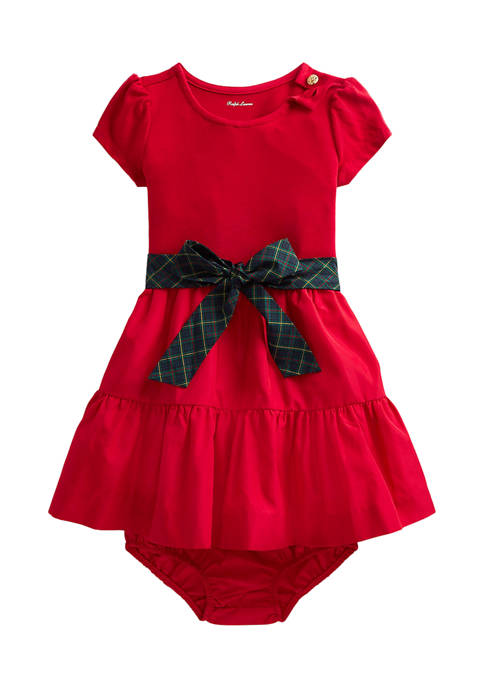 Ralph Lauren Childrenswear Baby Girls Stretch Interlock Dress
