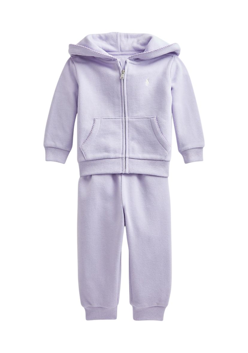 Baby Girls Fleece Hoodie & Pant Set