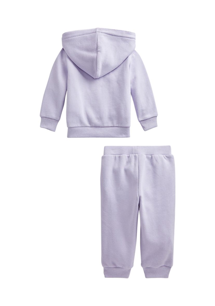 Baby Girls Fleece Hoodie & Pant Set
