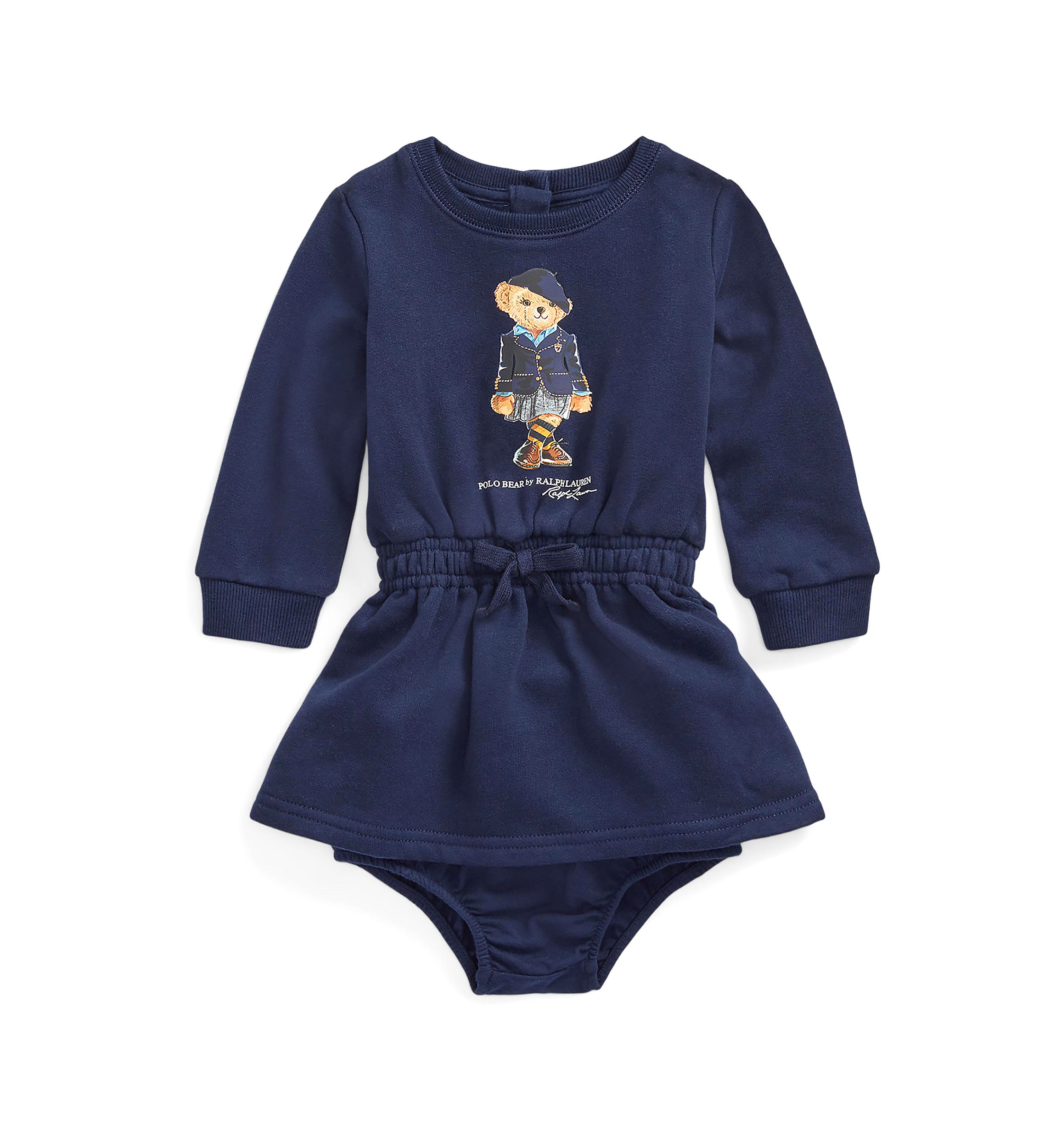 Baby Girls Polo Bear Fleece Dress 