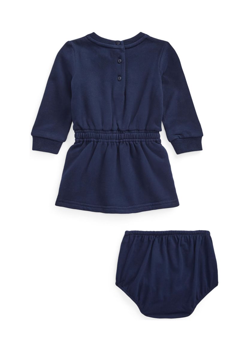 Baby Girls Polo Bear Fleece Dress 