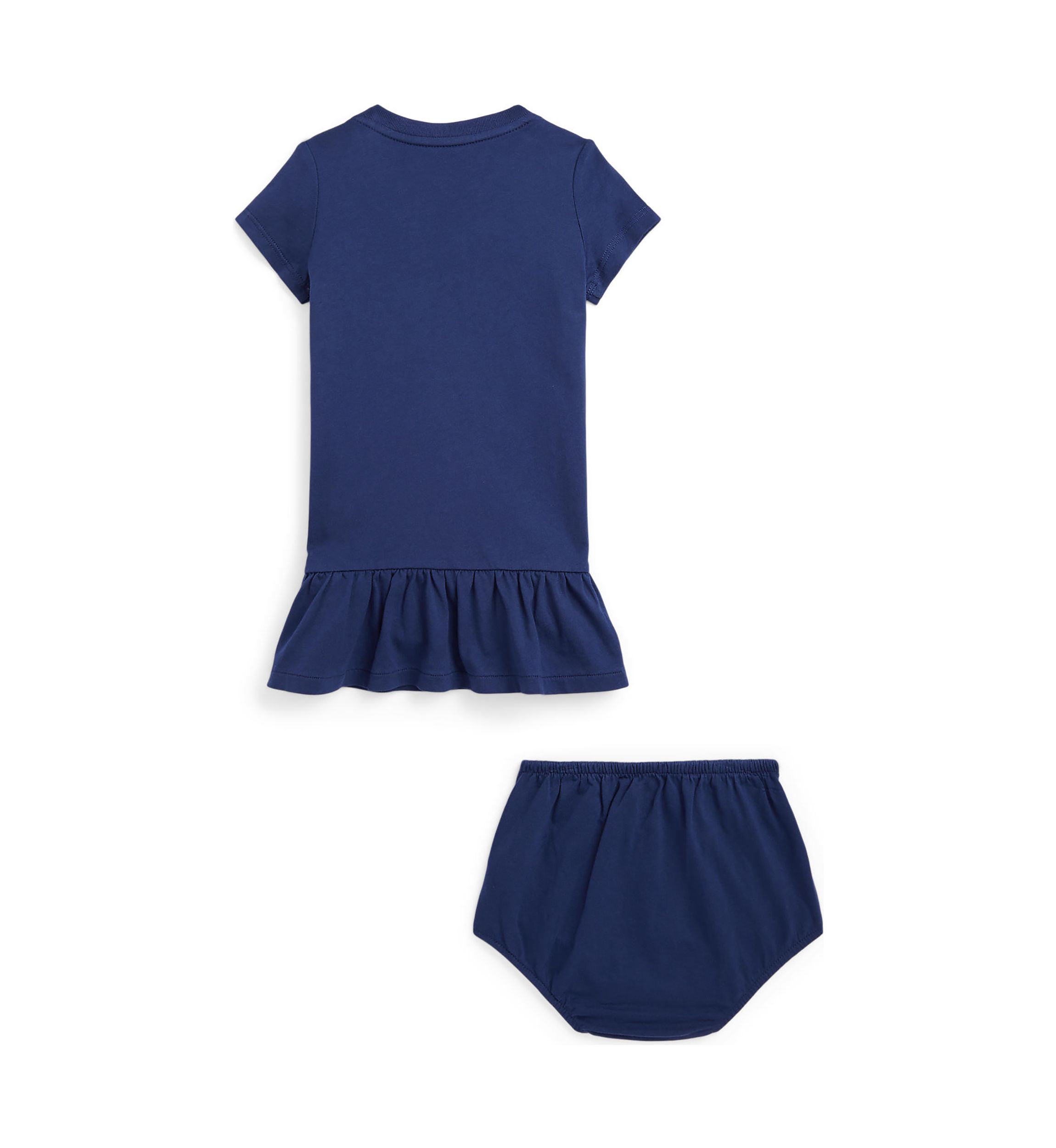 Baby Girls Polo Bear Jersey T-Shirt Dress & Bloomer
