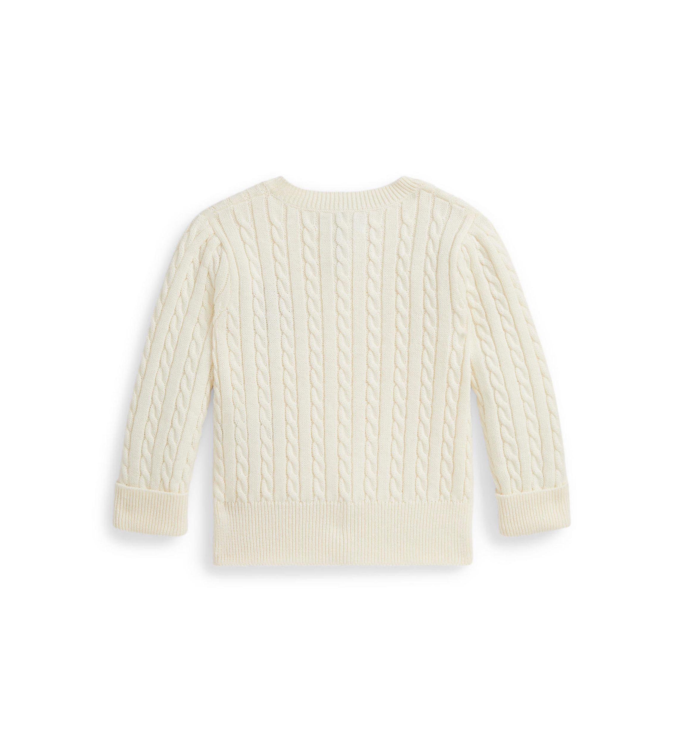 Baby Girls Polo Bear Mini-Cable Cotton Cardigan