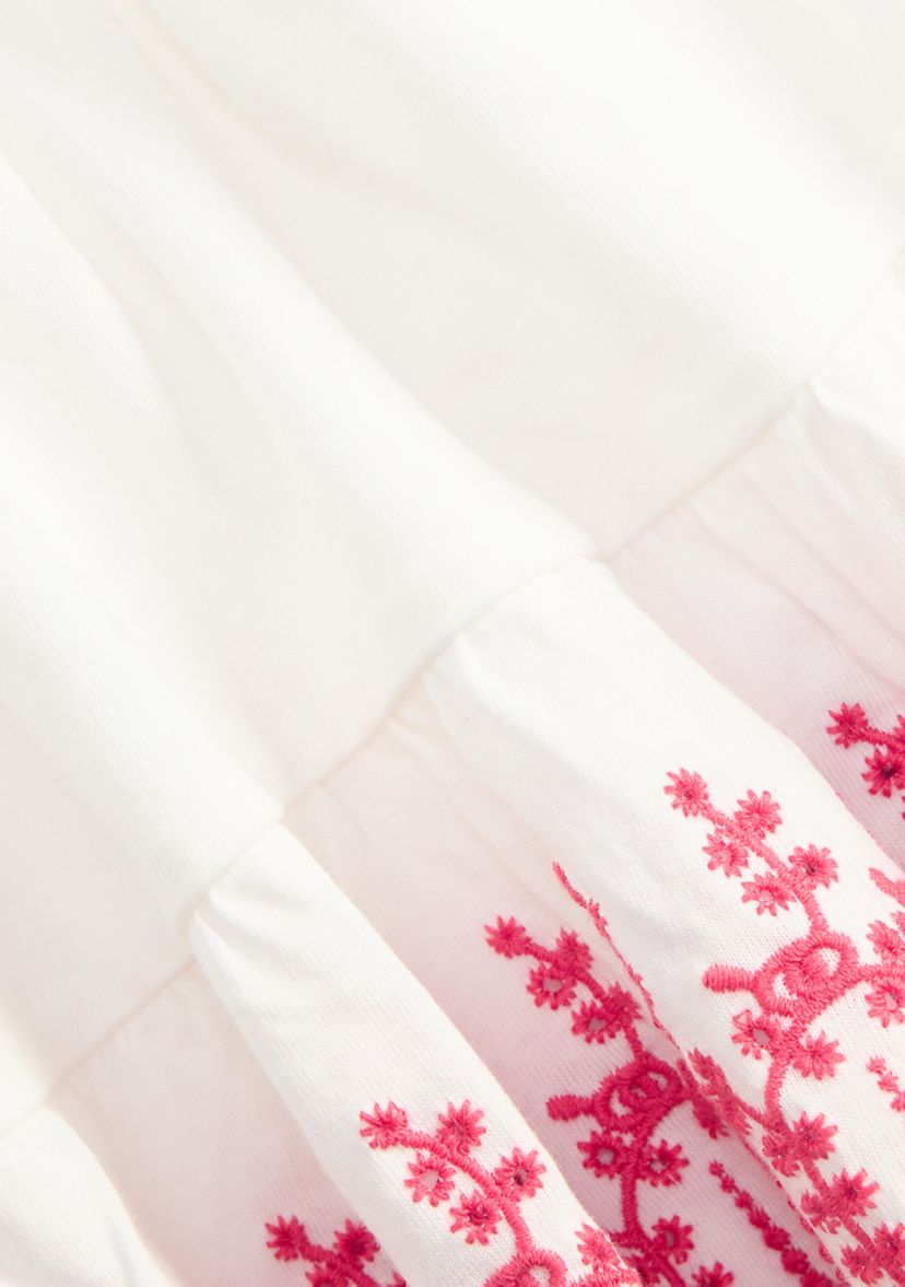 Baby Girls Eyelet Cotton Jersey Dress & Bloomer
